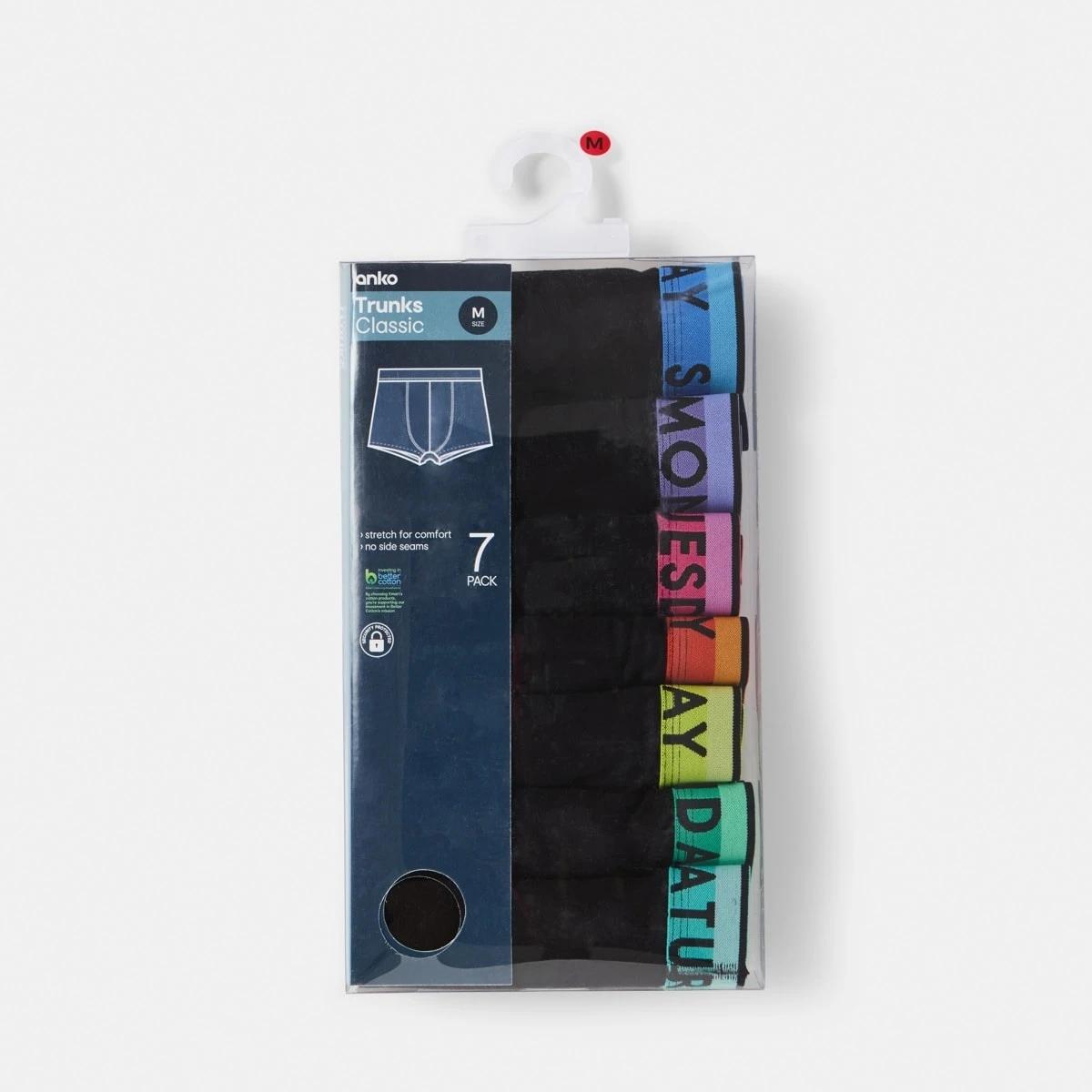 10 7 Pack 7 Day Trunks BLACKCOLOR, 10 of 10
