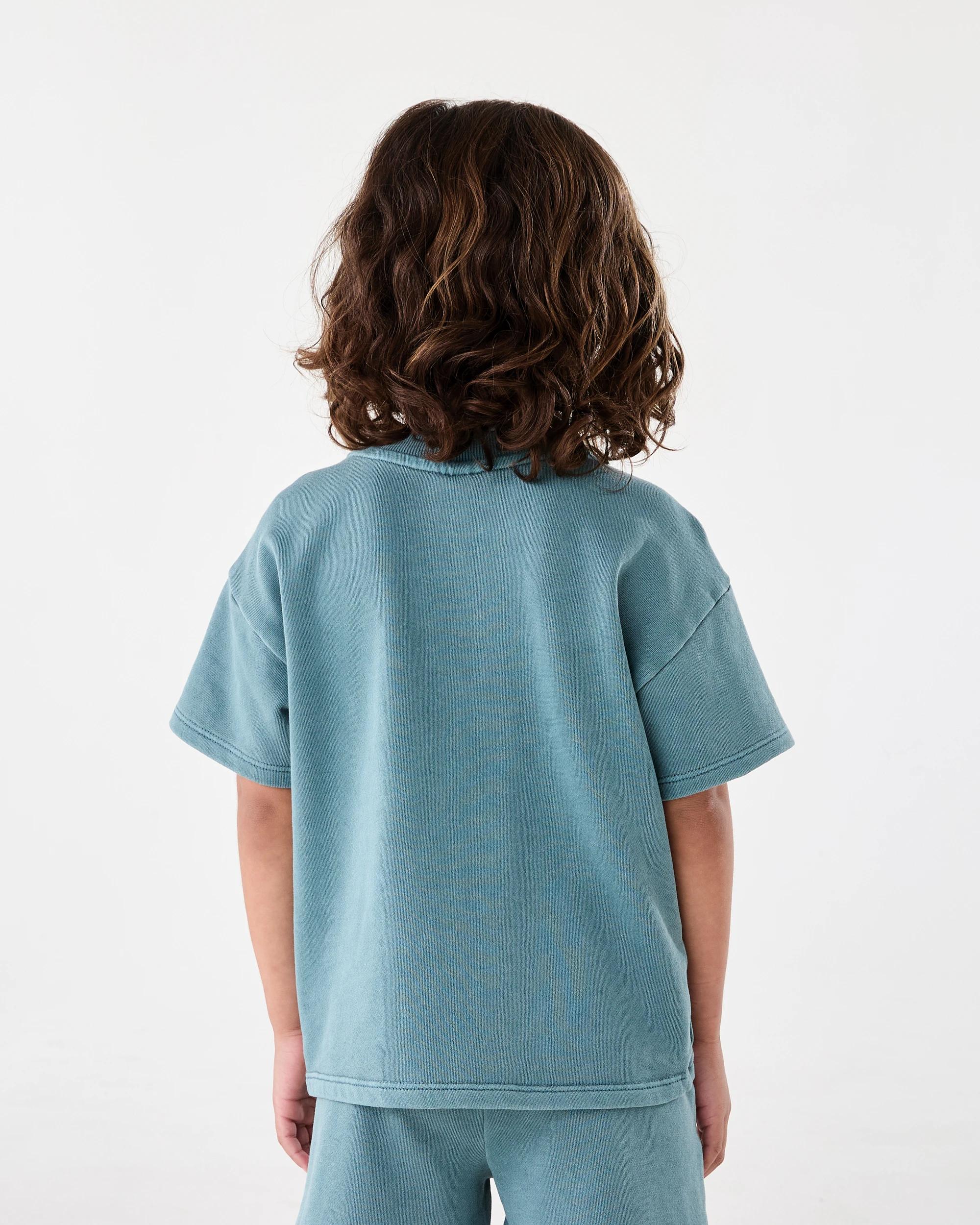 2 Oversized Acid Wash T-shirt Gbln Blue, 2 of 8