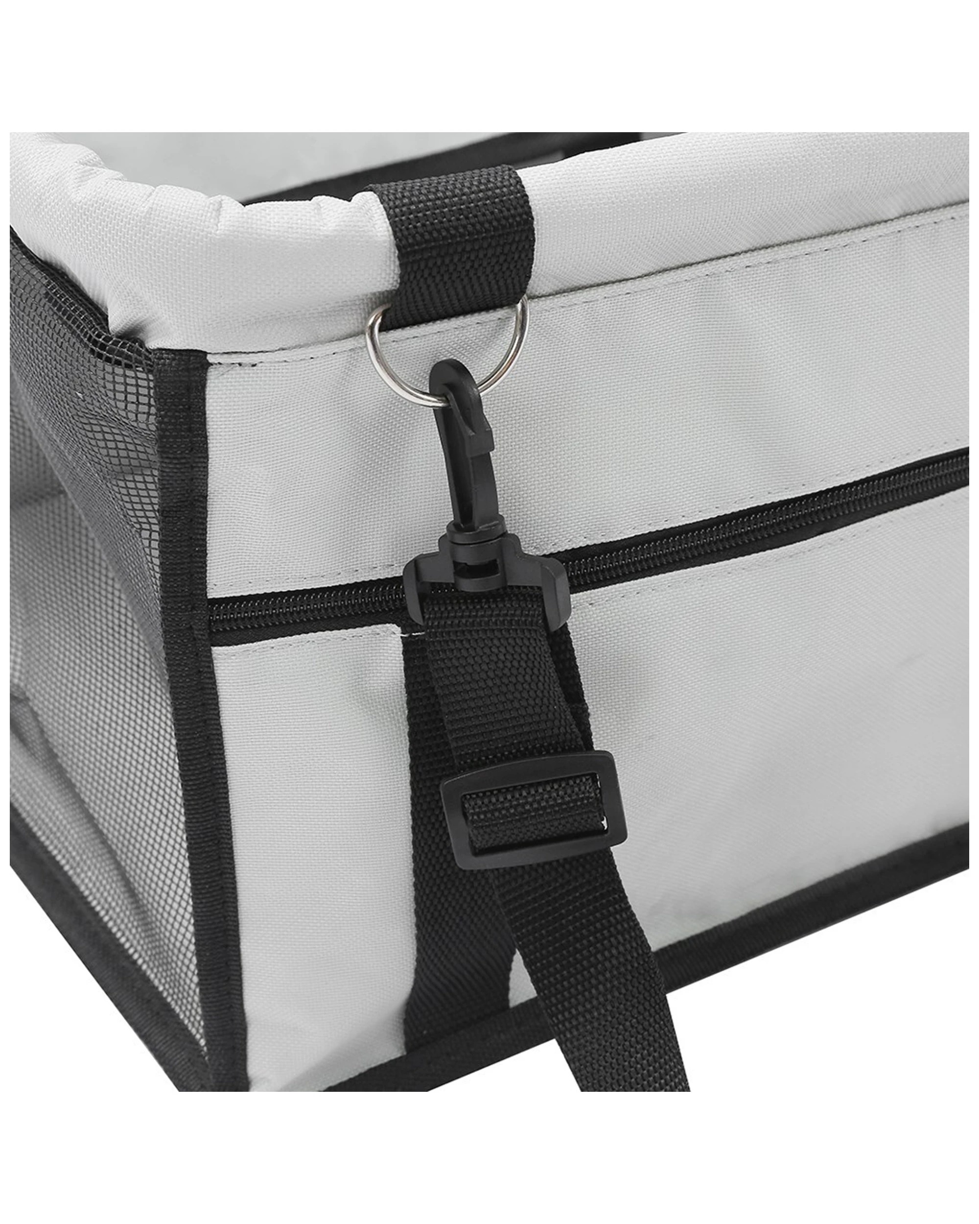 3 Paws & Claws Pet Booster Car Seat Protector Safety Basket Dog/cat Travel Carrier - Grey, 3 of 4