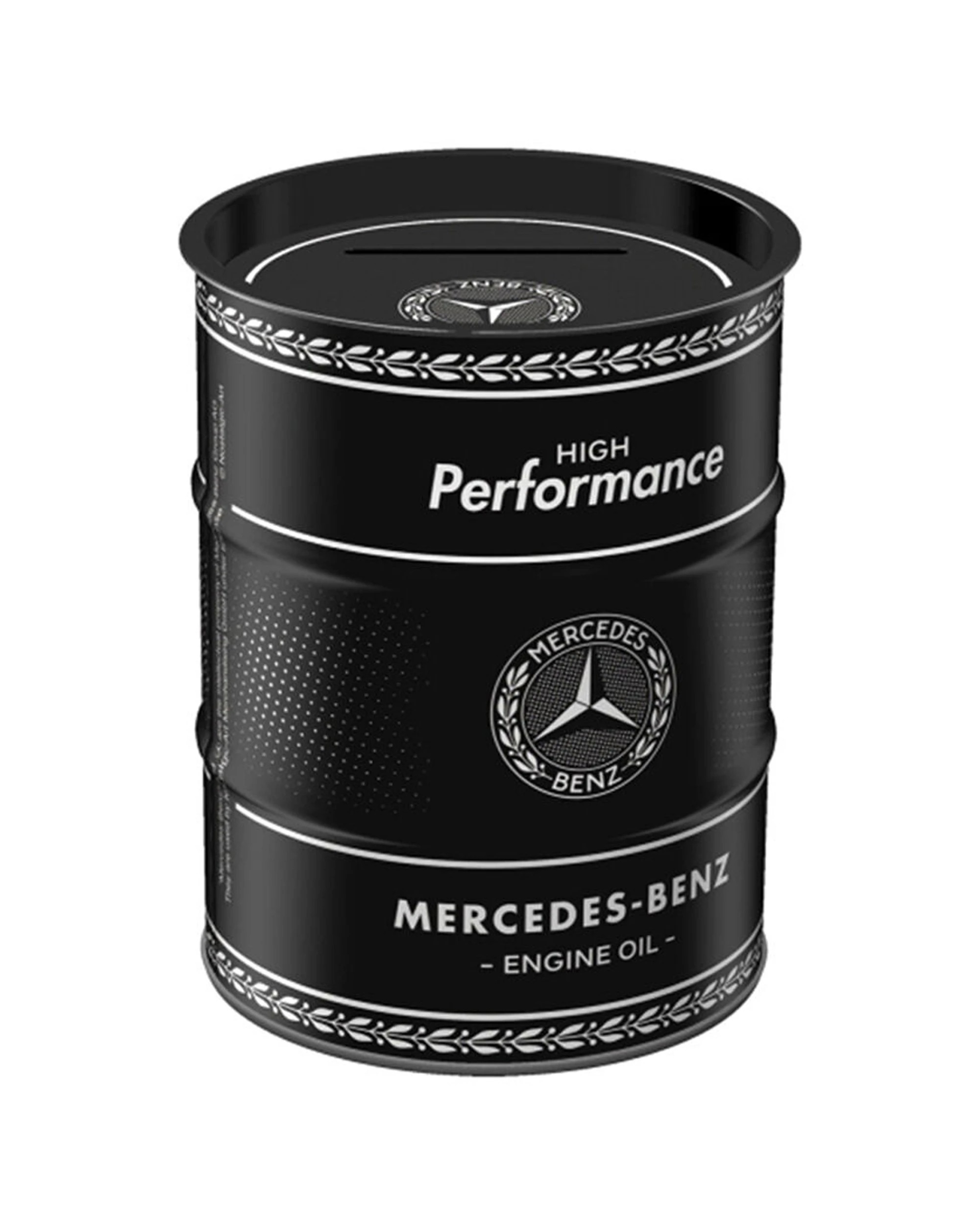 1 Nostalgic-Art Storage Money Box - Oil Barrel Mercedes Benz Engine Oil - Natural, 1 of 3