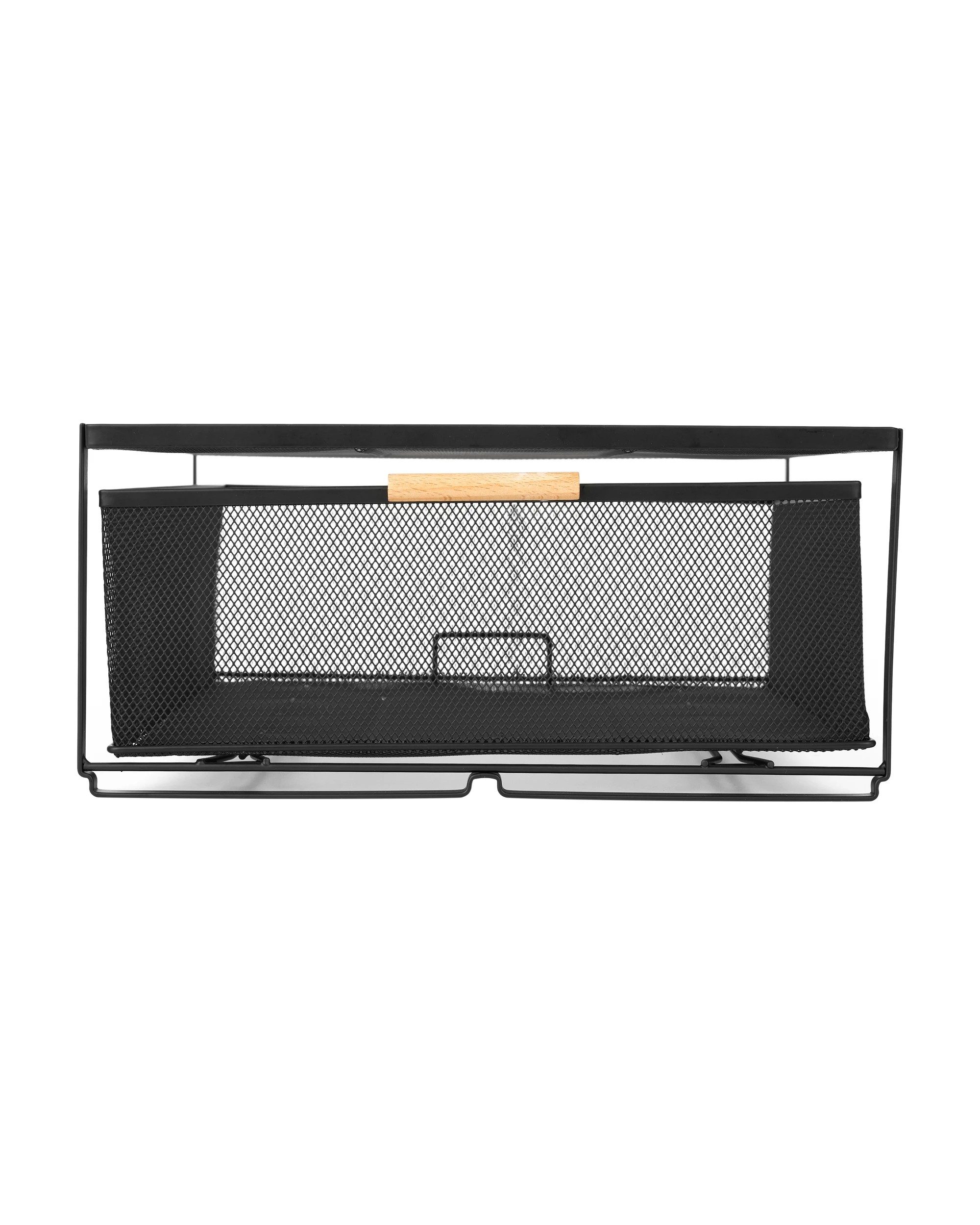 2 1 Drawer Wide Mesh Organiser - Black, 2 of 5