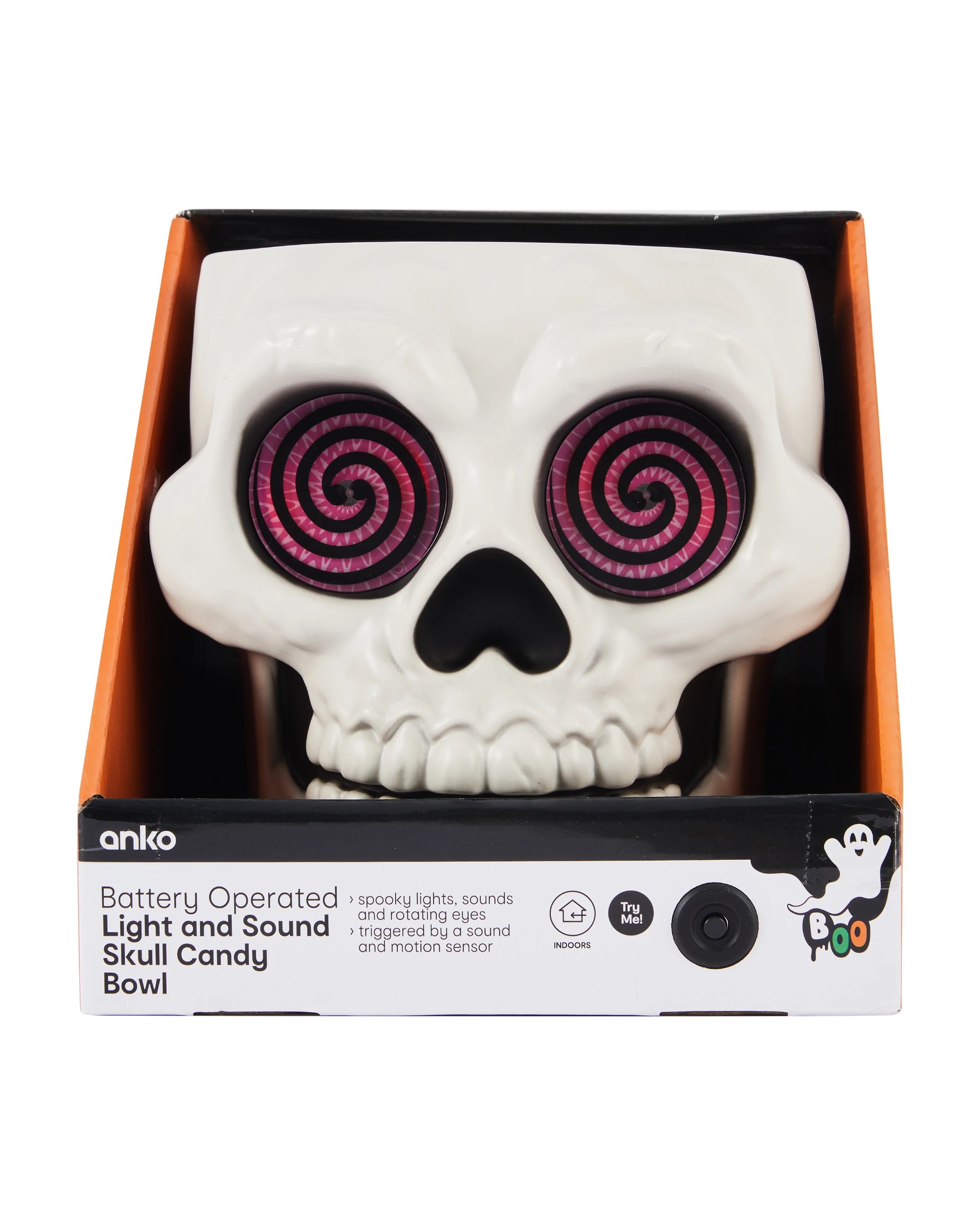 8 Battery Operated Light and Sound Skull Candy Bowl, 8 of 9