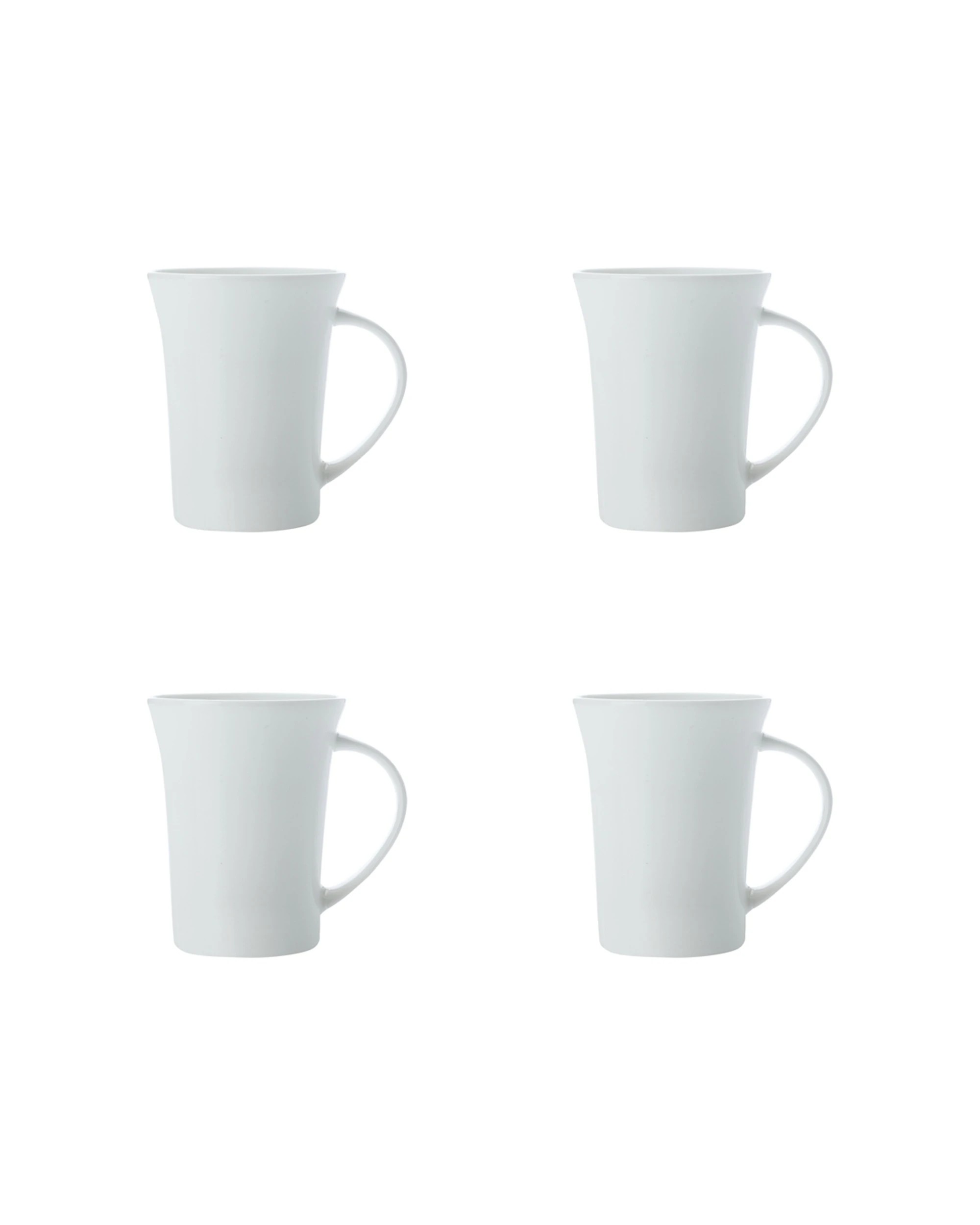 1 Maxwell & Williams 4pc Cashmere Flared Mug Set 380ml Fine Bone China Mugs - White, 1 of 1