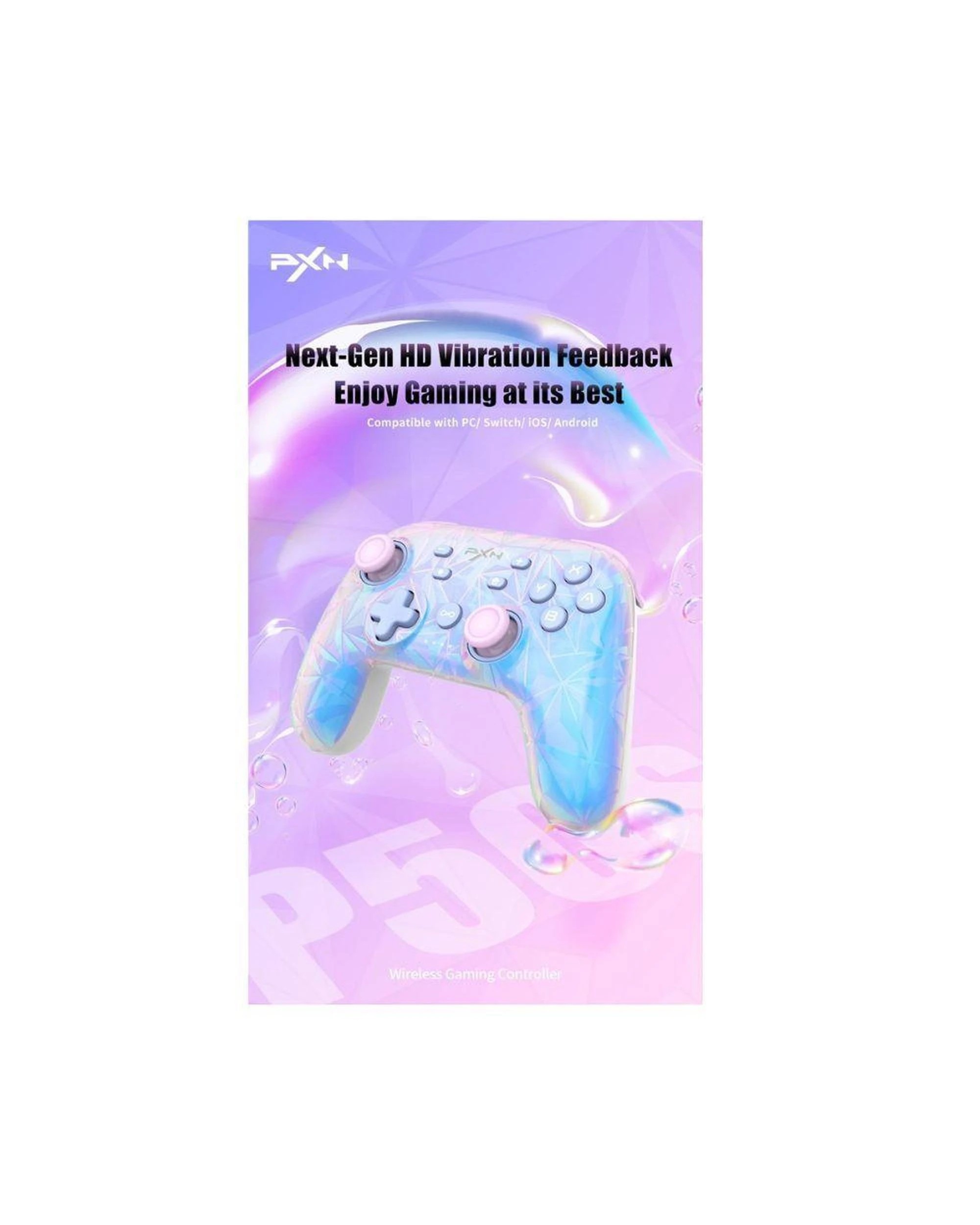 8 PXN P50S Wireless Controller Stardust Pink for Switch 1 and 2 PC Phones with Gyro NFC Macro Buttons, 8 of 10