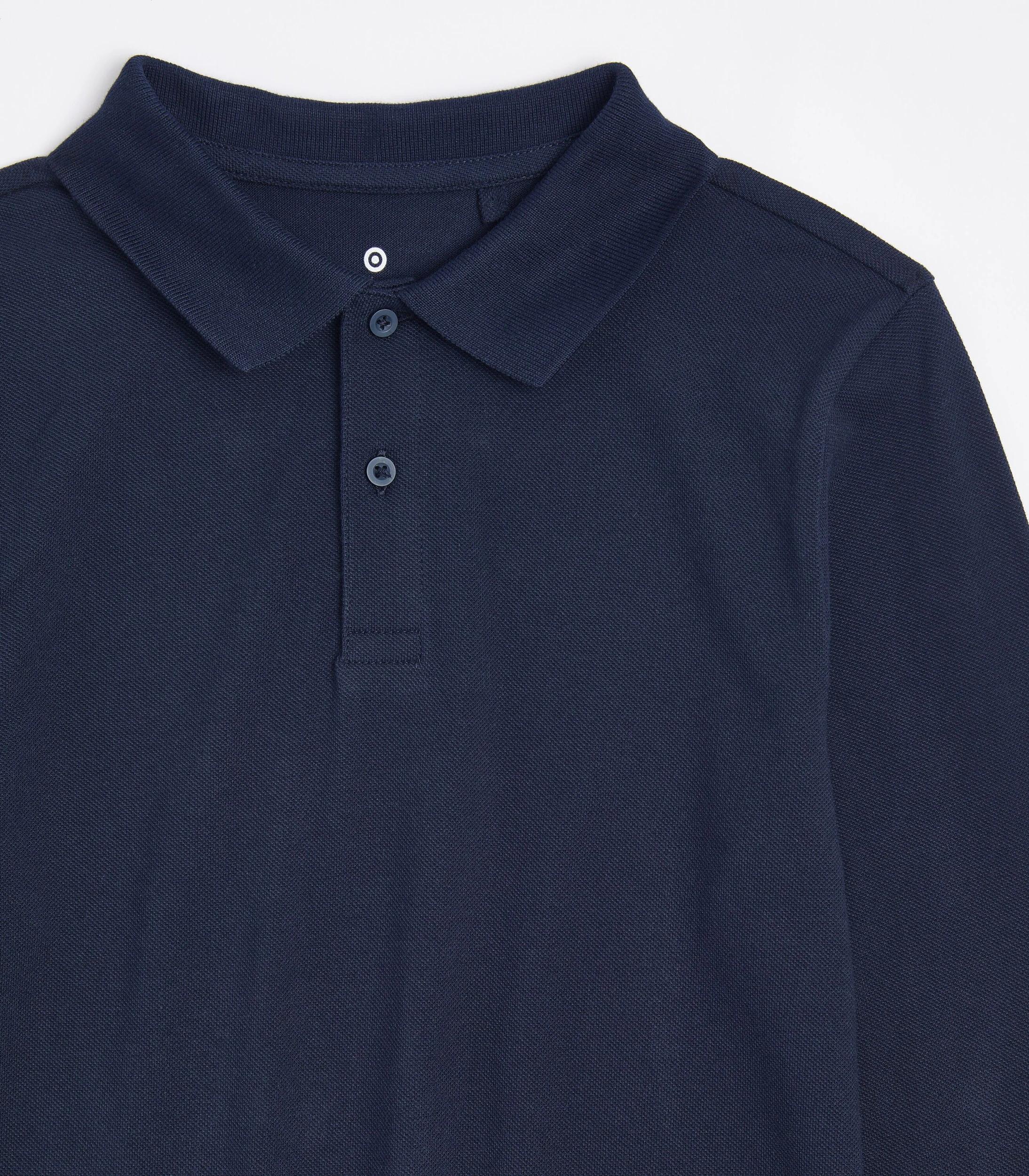 3 Target Kids Australian Cotton 2 Pack School Long Sleeve Polo Top NAVY, 3 of 6