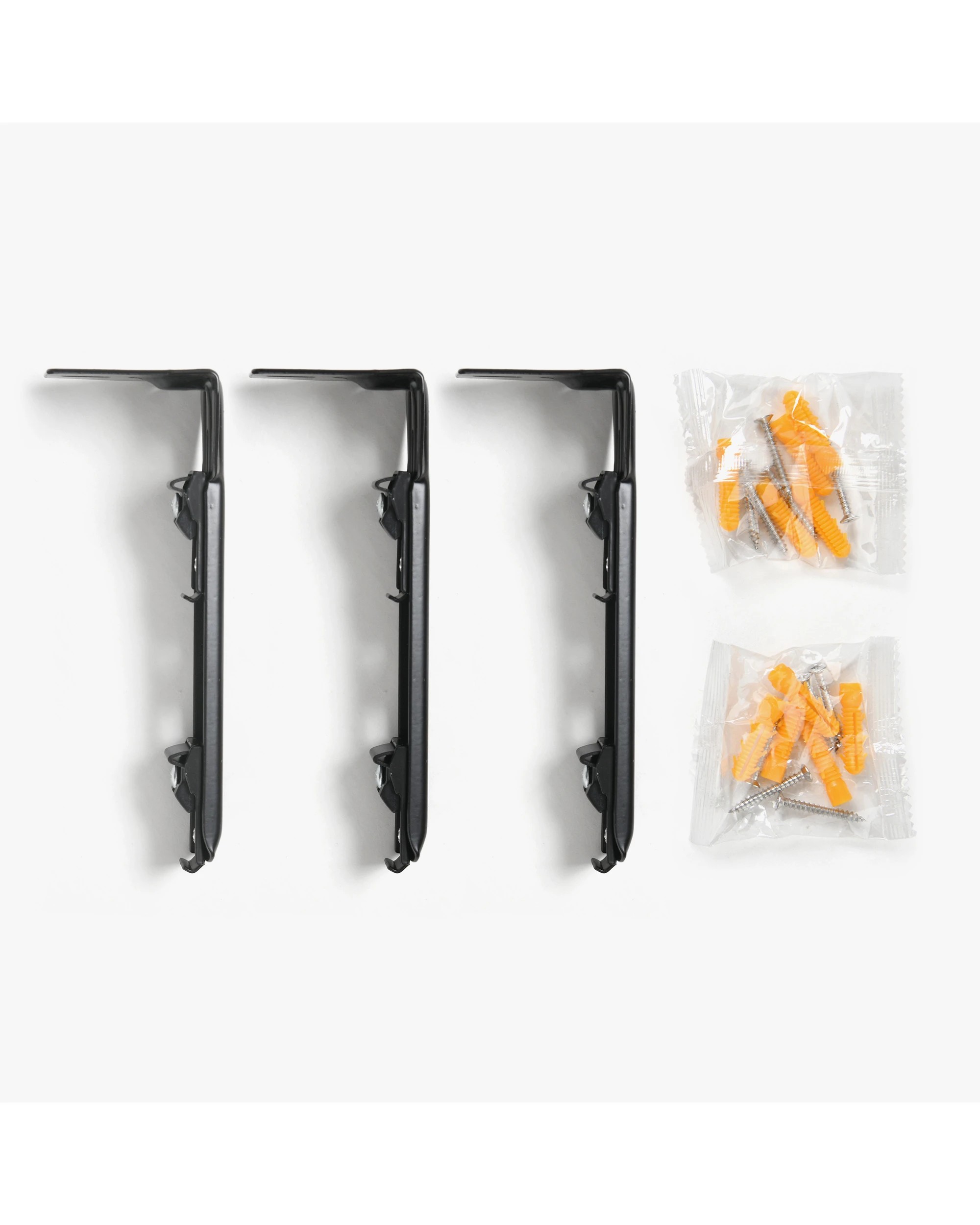 1 Cadence & Co. S-Fold Curtain Track Double Bracket 3 Pack - Black, 1 of 5
