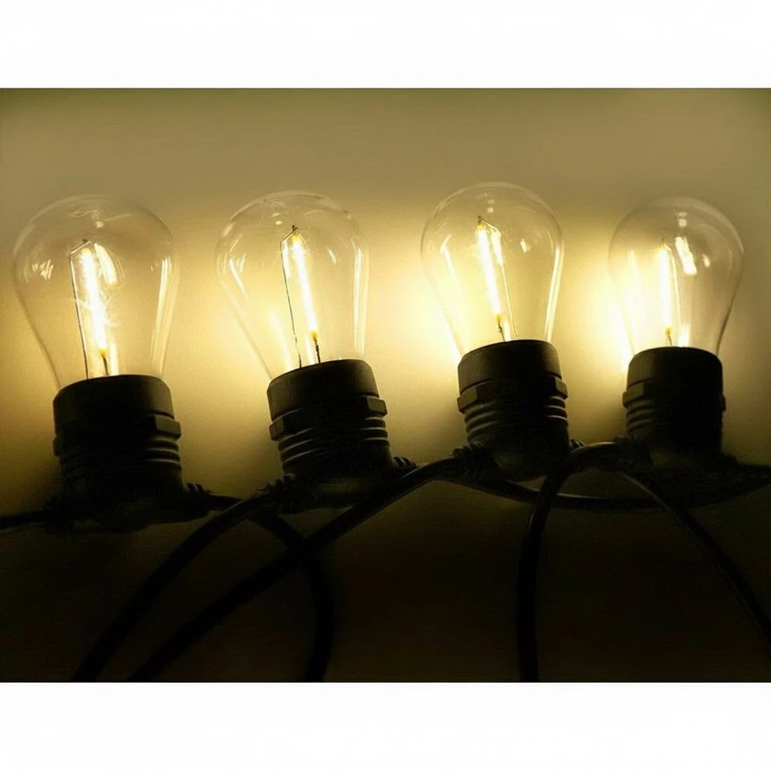 2 Gardeon 59m LED Festoon String Lights Christmas Decorations Wedding Party Outdoor - Black, 2 of 7