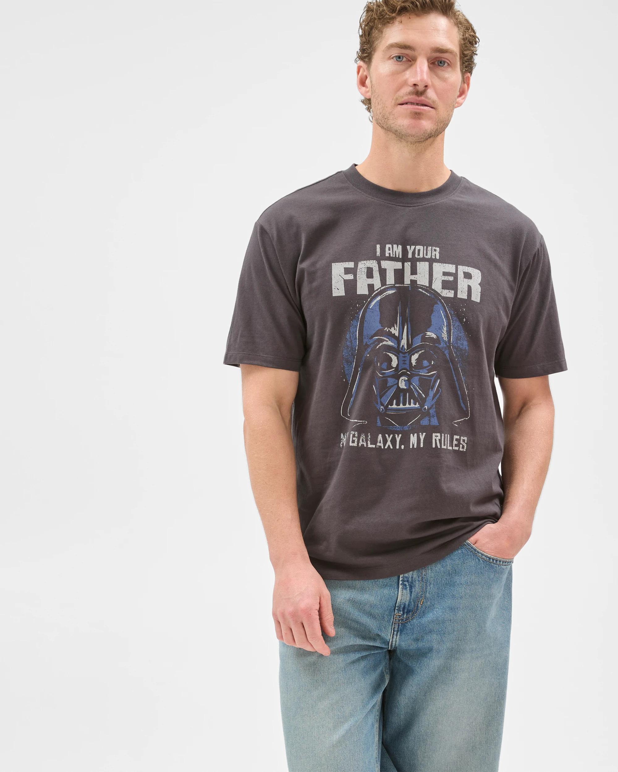 3 Disney Star Wars Australian Cotton I Am Your Father T-Shirt DARK GREY, 3 of 7
