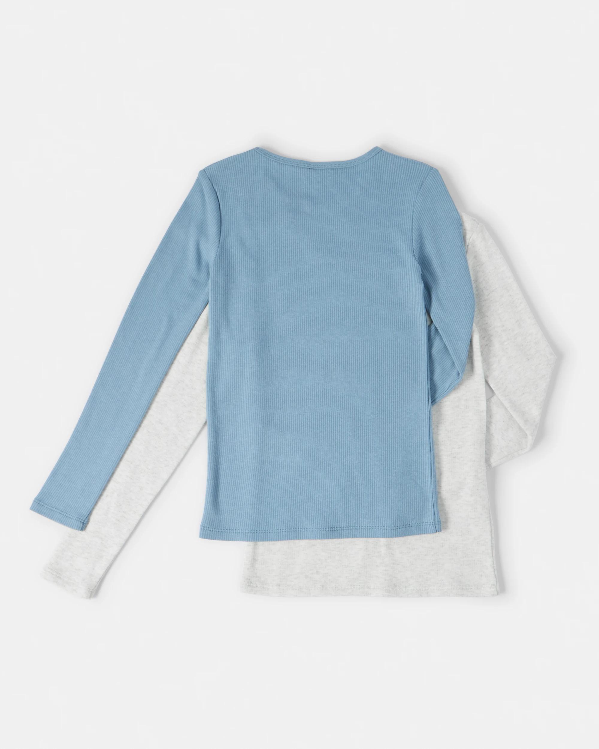 2 2 Pack Long Sleeve Thermal Top Blu Thrmal, 2 of 6