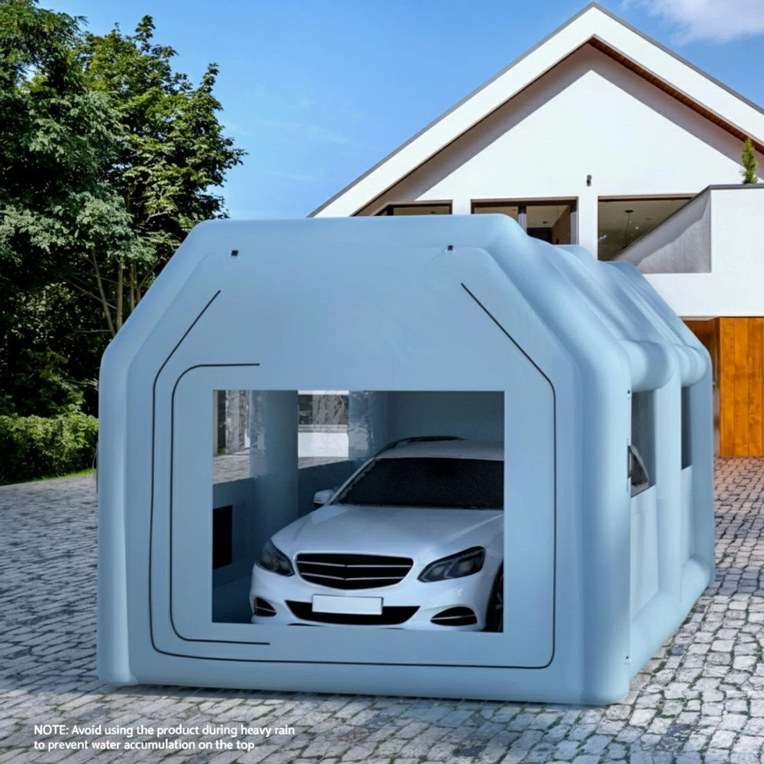 4 Giantz Inflatable Spray Booth 4X3M Car Paint Tent Filter System Blower - Blue, 4 of 6