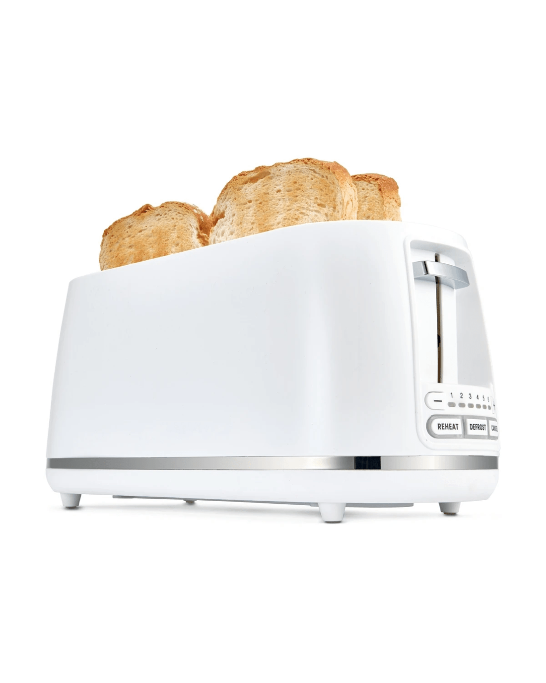 1 4 Slice Long Slot Toaster - White, 1 of 9