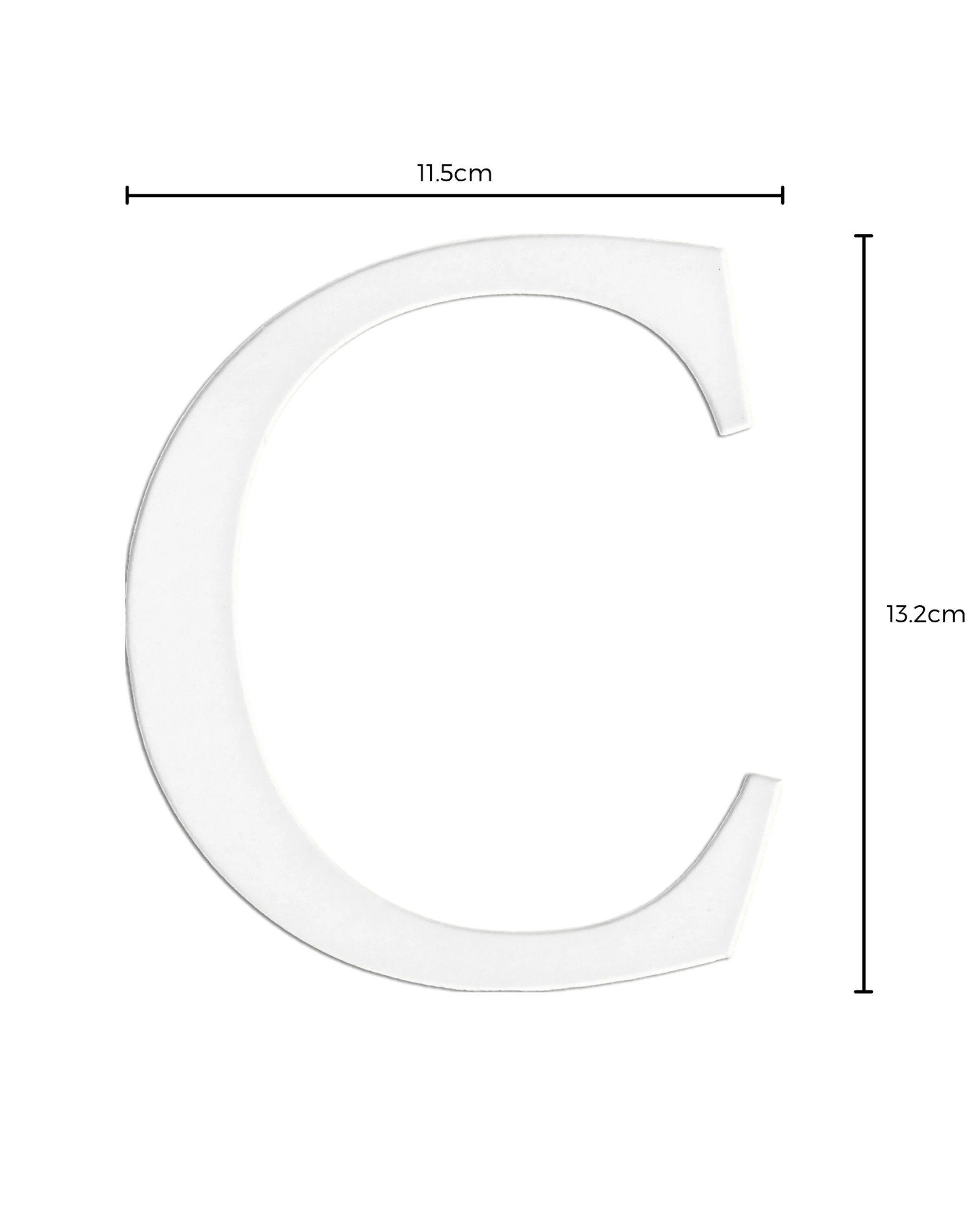 2 Party Maker Cardboard Letter C Pack of 2 - White, 2 of 3