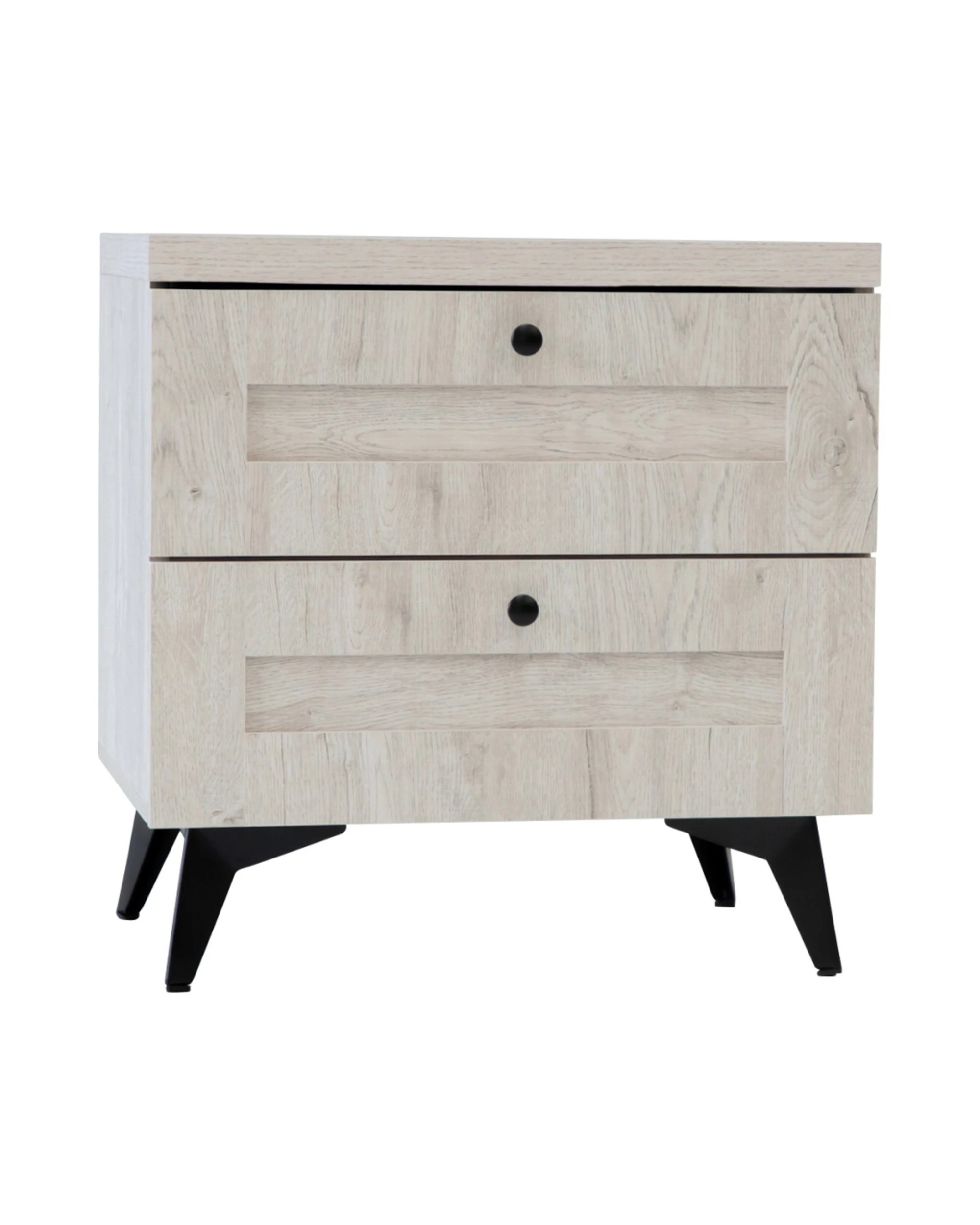 1 Alpine Bay Bayville Bedside Table 2 Drawer - Grey, 1 of 8
