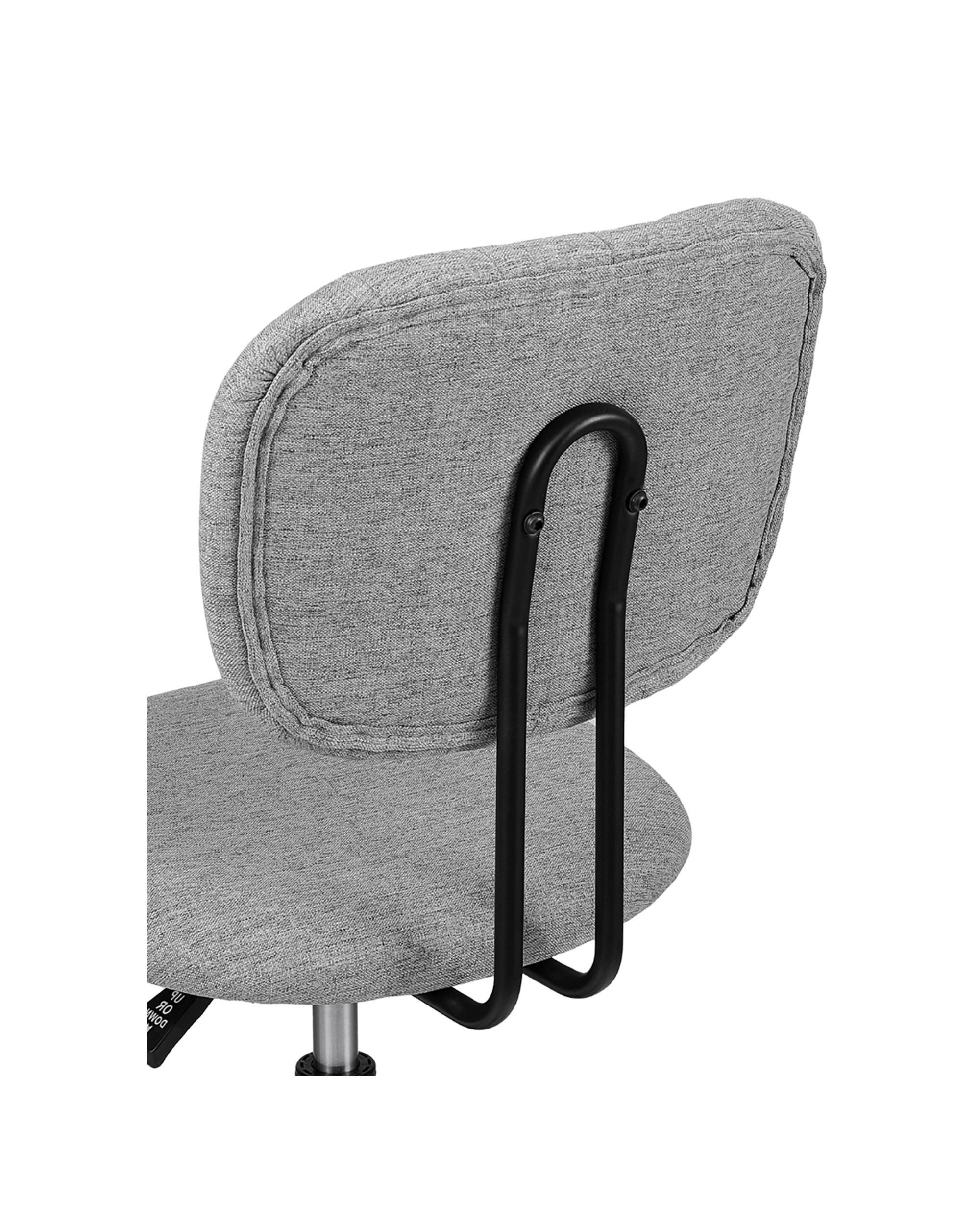 4 Artiss Armless Office Chair with Wheels, Ergonomic 360° Swivel Home Office Desk Chair - Grey, 4 of 7