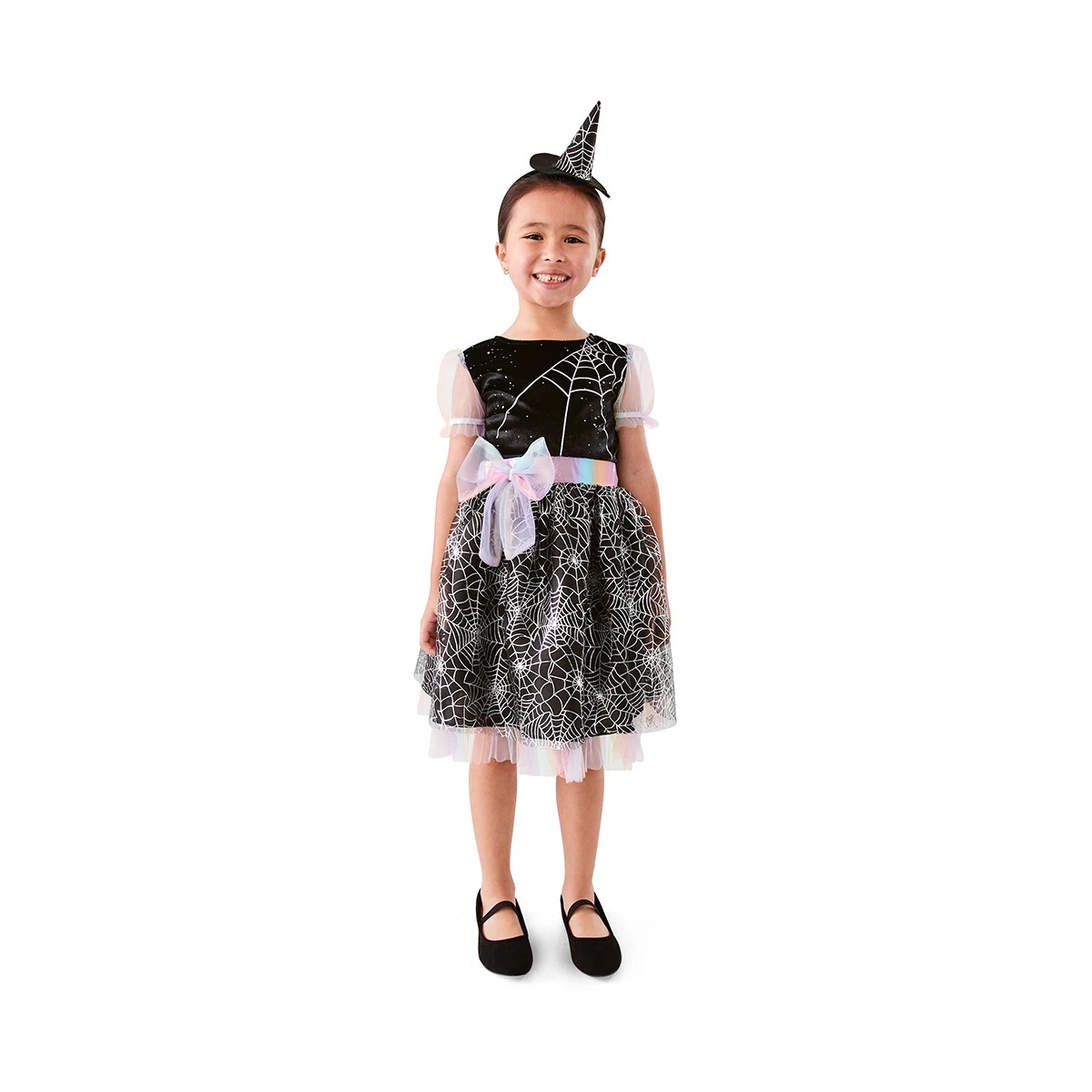 2 2 Piece Rainbow Spider Witch Costume - Ages 4-6, 2 of 10