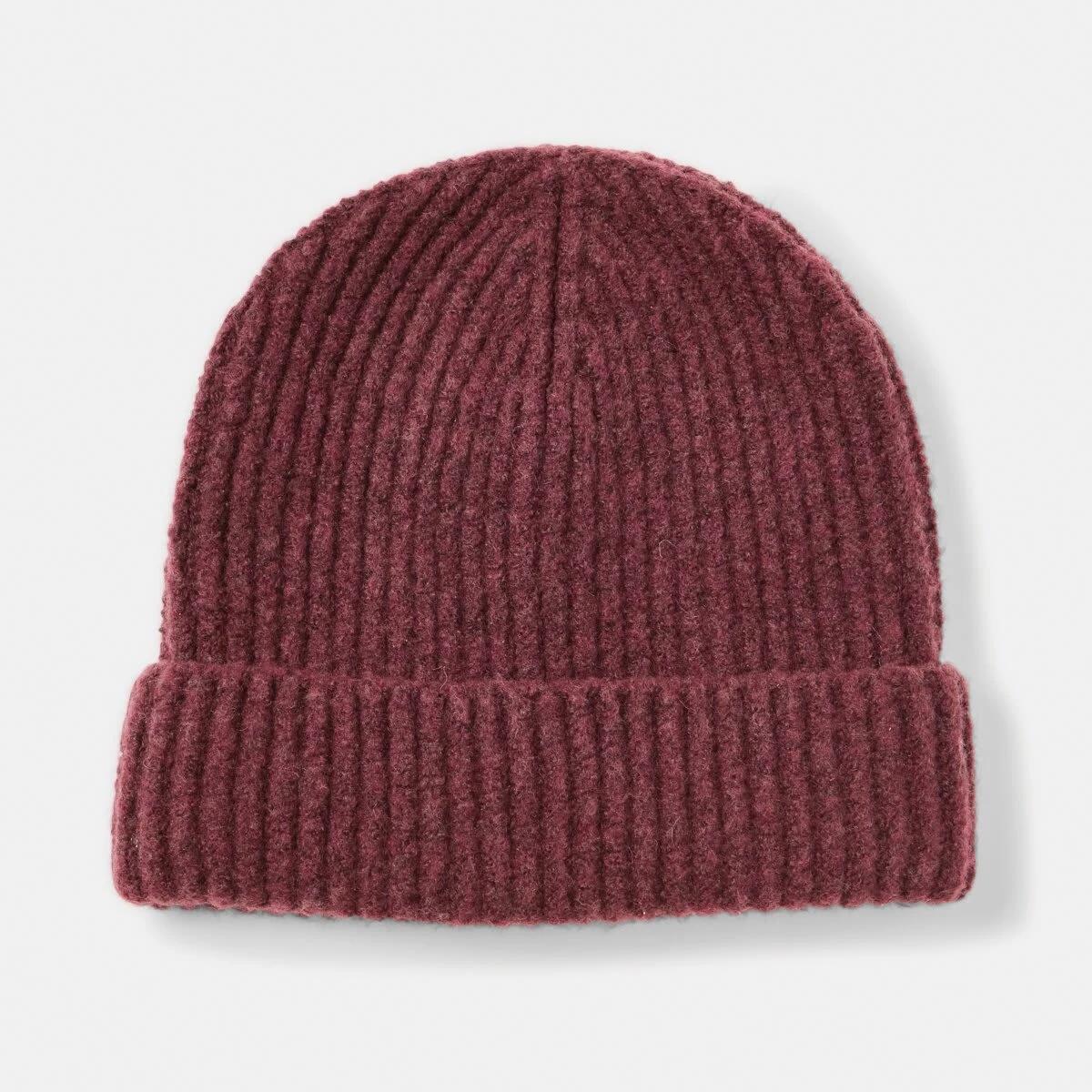 1 Basic Rib Beanie Mulberry, 1 of 4
