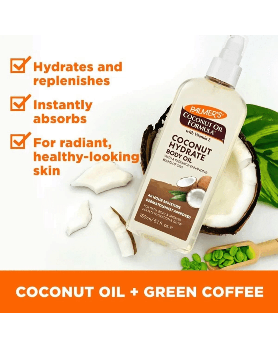 3 Palmer's Coconut Oil Formula Body Oil 150ml - Vitamin E, 3 of 3