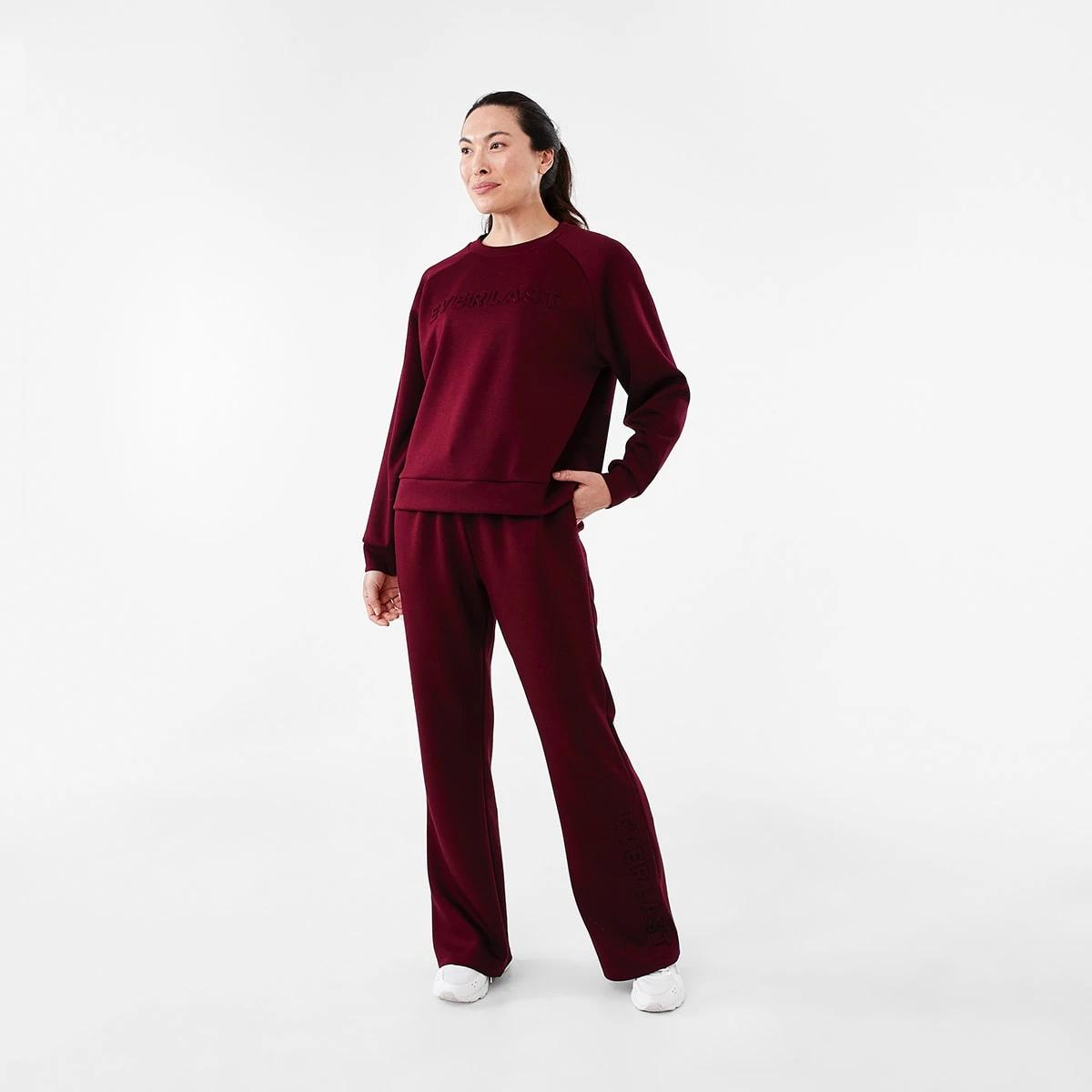7 Everlast Womens Scuba Flare Trackpants Cherry, 7 of 7