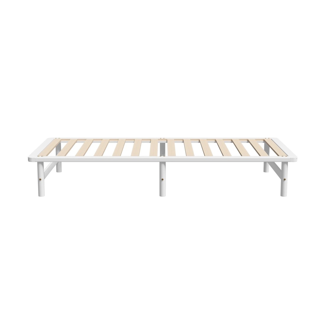 7 Oikiture Wooden Bed Frame King Size Base Platform Beds Solid Pine Wood
 - White, 7 of 10