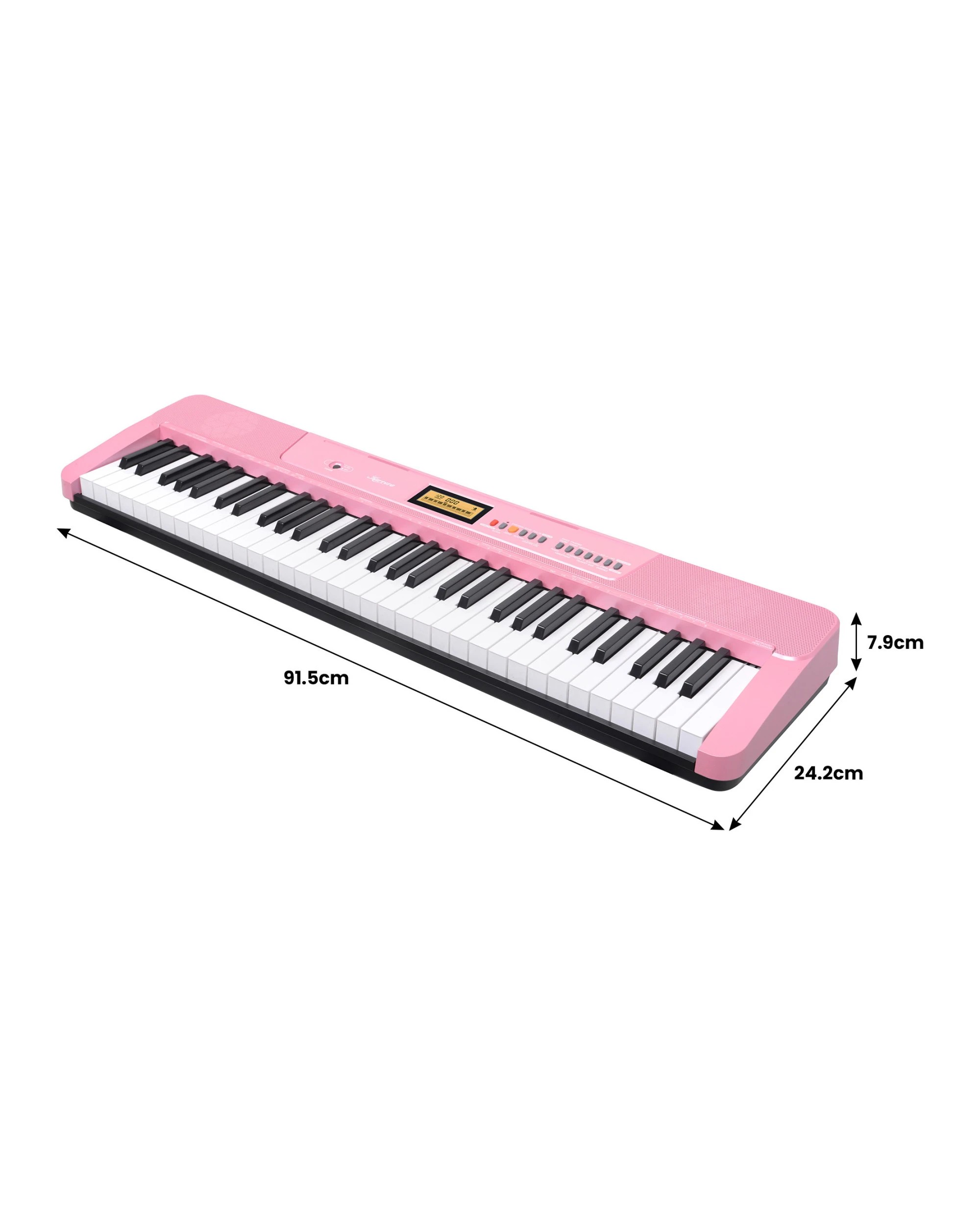 2 Karrera 61-Key Electronic Piano Keyboard with LCD and Touch Response in Pink CHJ-291 - Pink, 2 of 7