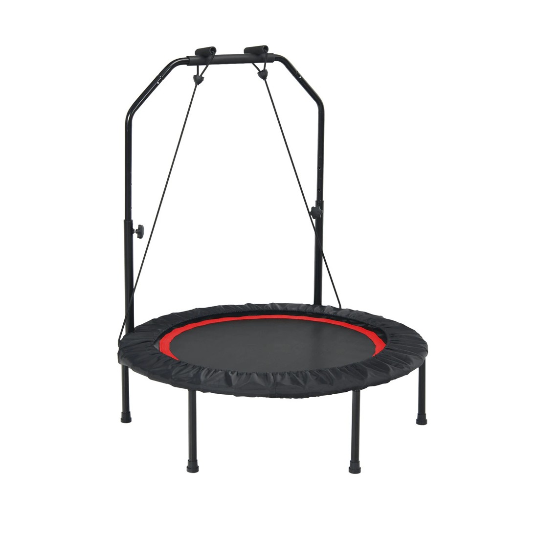 1 Costway Mini Trampoline Fitness Rebounder Handrail Cardio Exercise Trainer - Red, 1 of 2