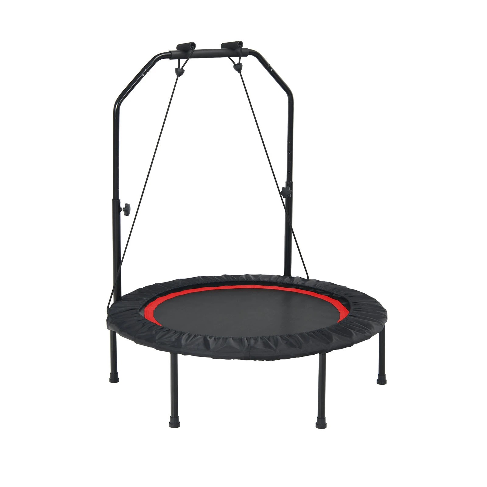 1 Costway Mini Trampoline Fitness Rebounder Handrail Cardio Exercise Trainer, 1 of 2