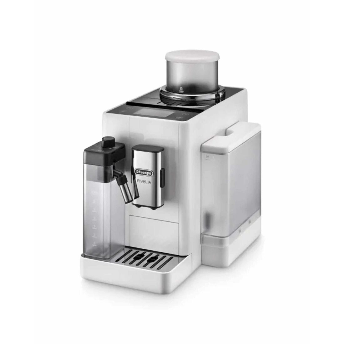 1 DeLonghi Rivelia Fully Automatic Coffee Machine - White, 1 of 5