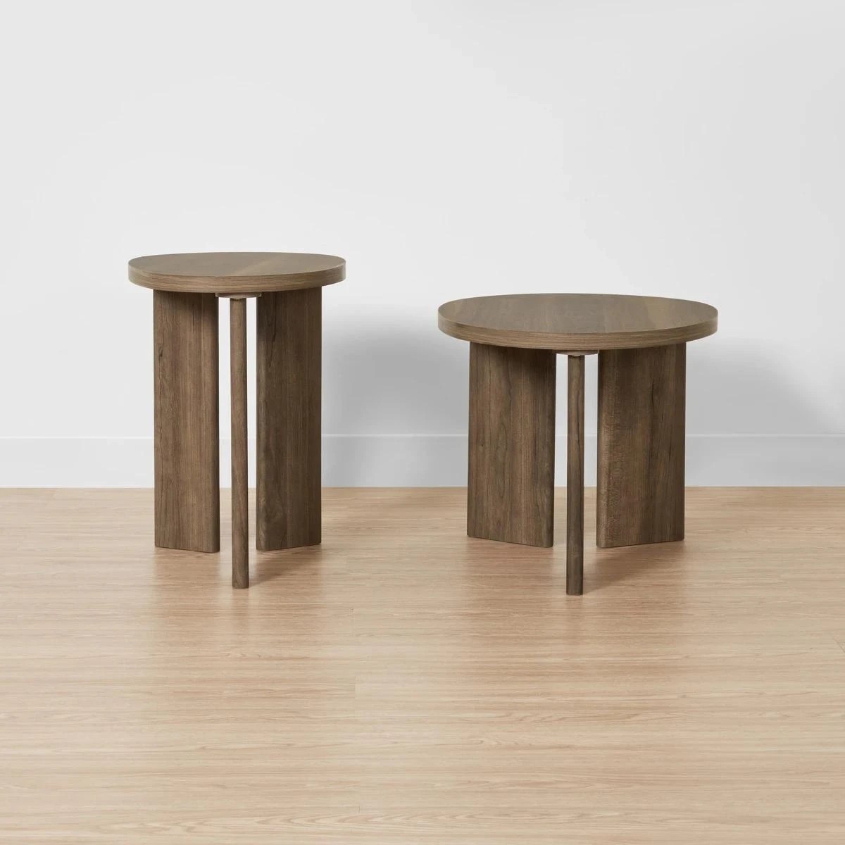 5 Set of 2 Walnut Side Tables, 5 of 9