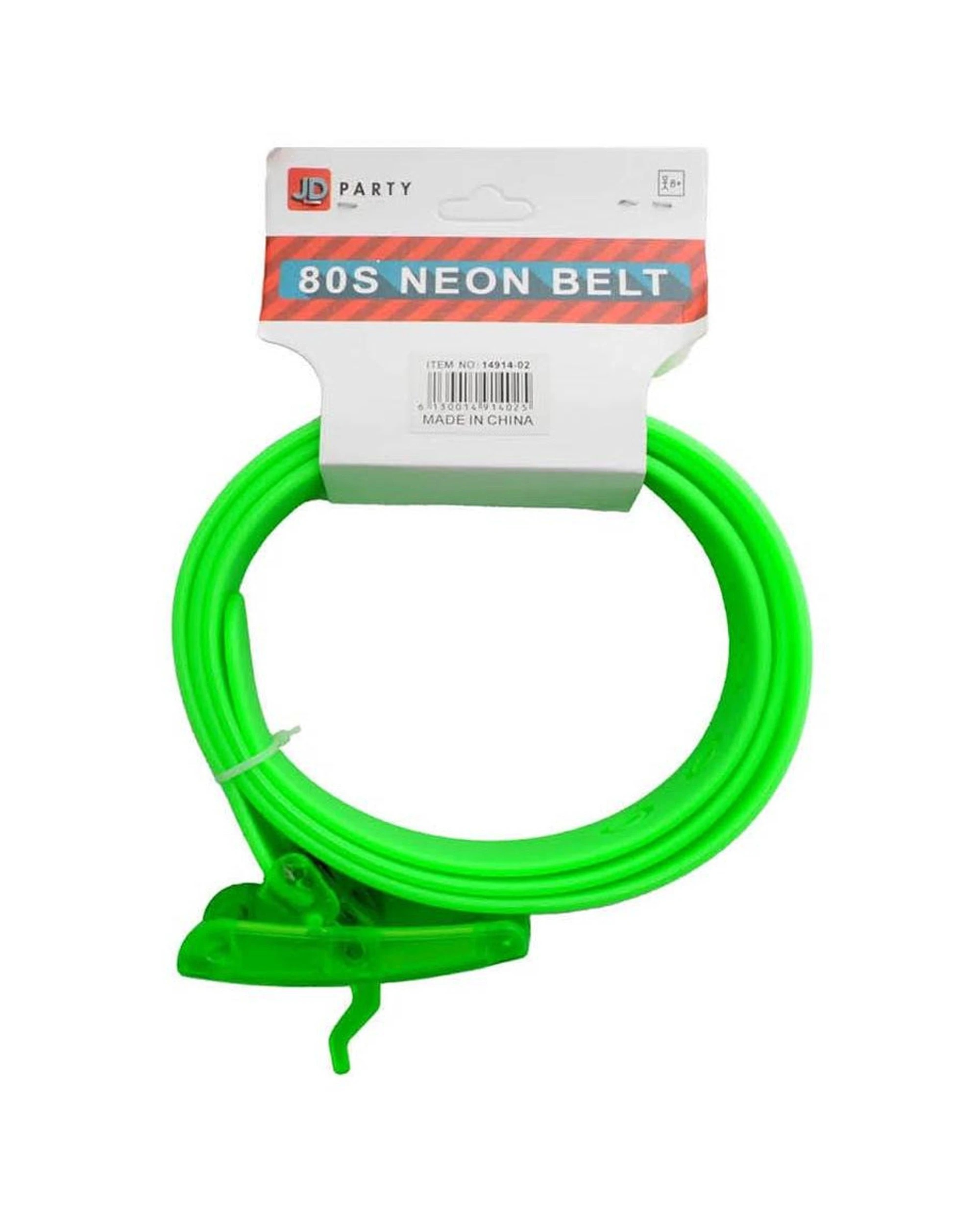 1 JD Party 80s Neon Belt Lightweight Plastic Party Accessory - Green, 1 of 1