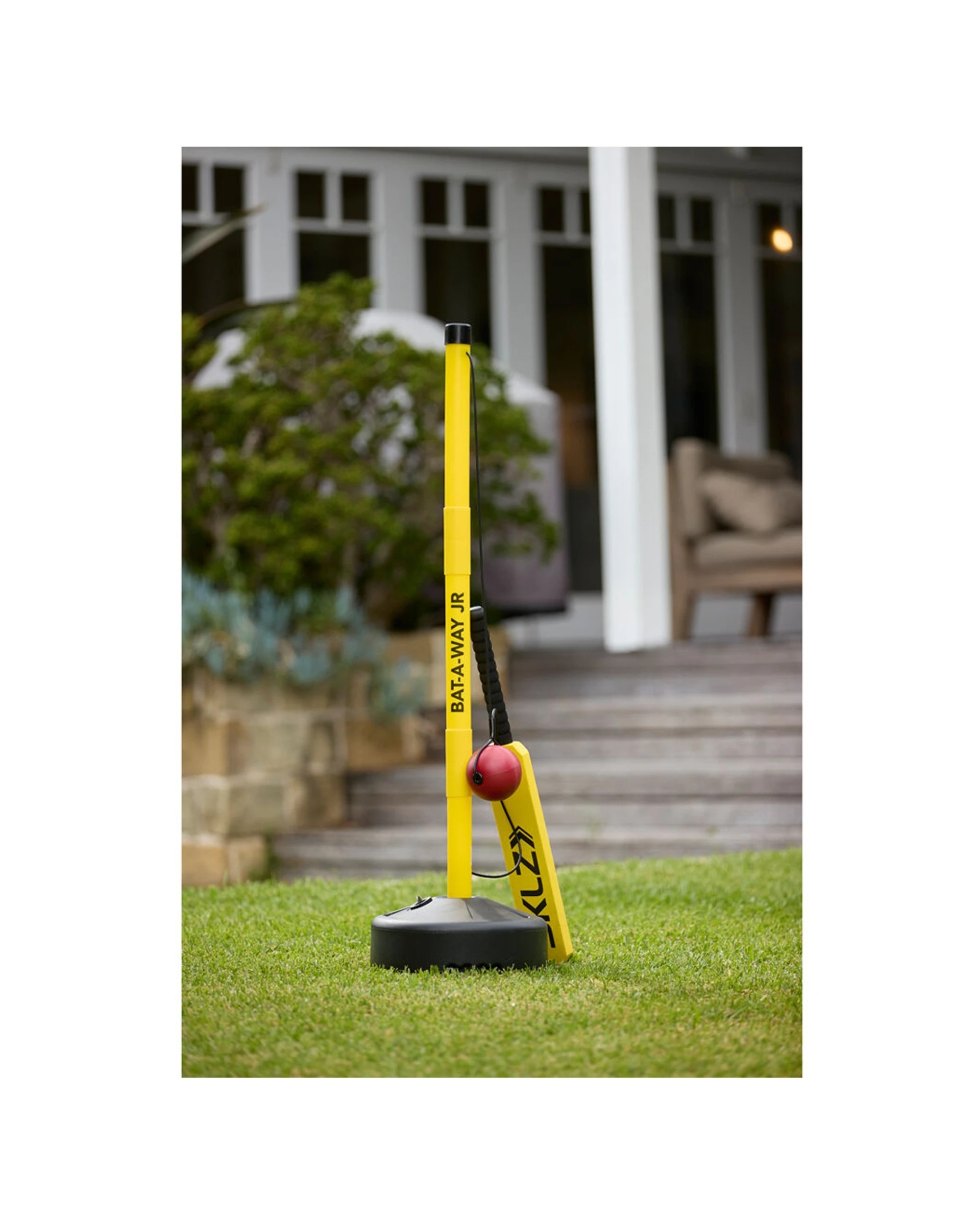6 Sklz Adjustable Bat-A-Way Junior Cricket Swing Trainer Equipment Portable - Yellow, 6 of 8