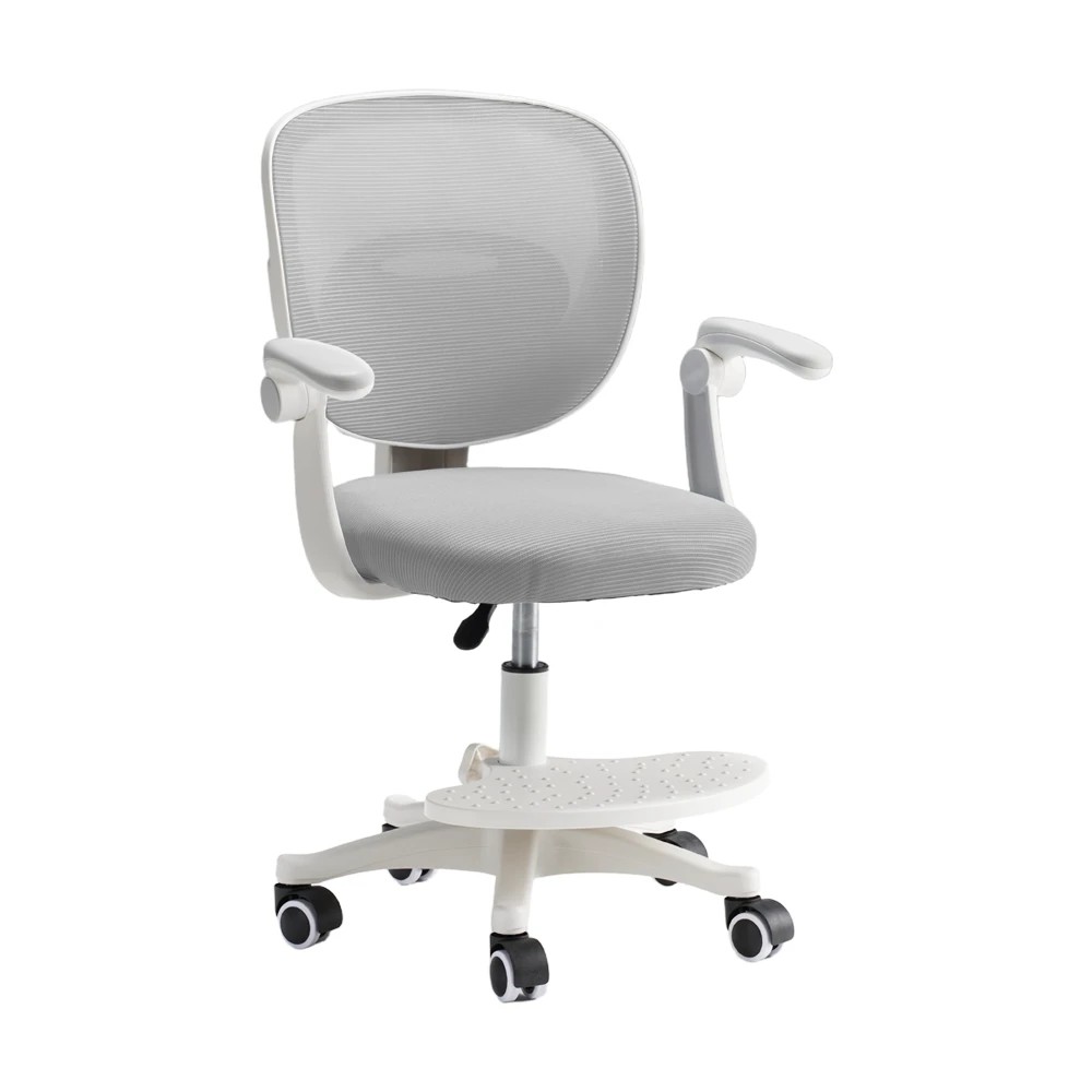 1 PlayPals Kids Desk Chair Adjustable Student Office Seat with Footrest - Grey, 1 of 3
