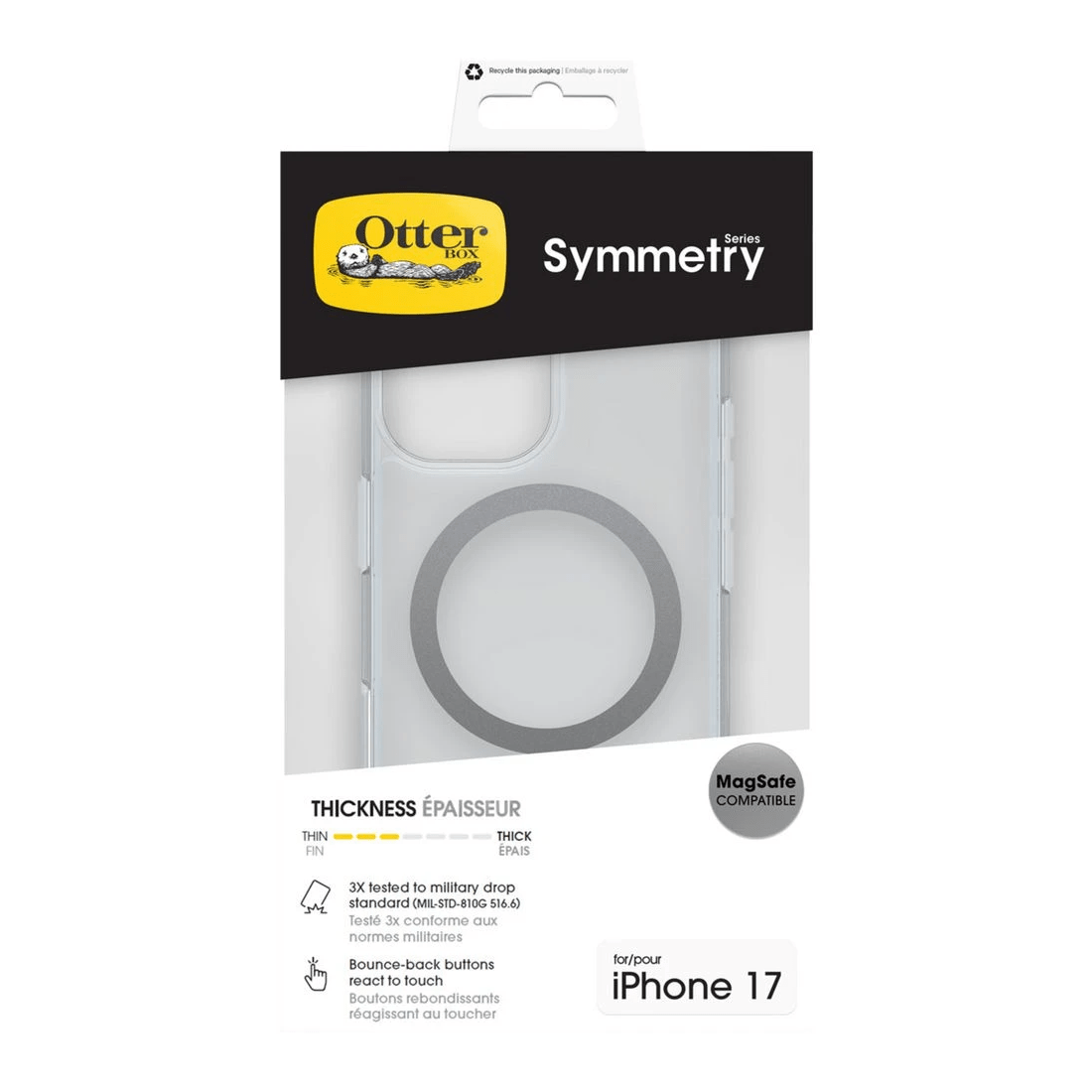 5 OtterBox Symmetry MagSafe Case iPhone 17 Clear, 5 of 5