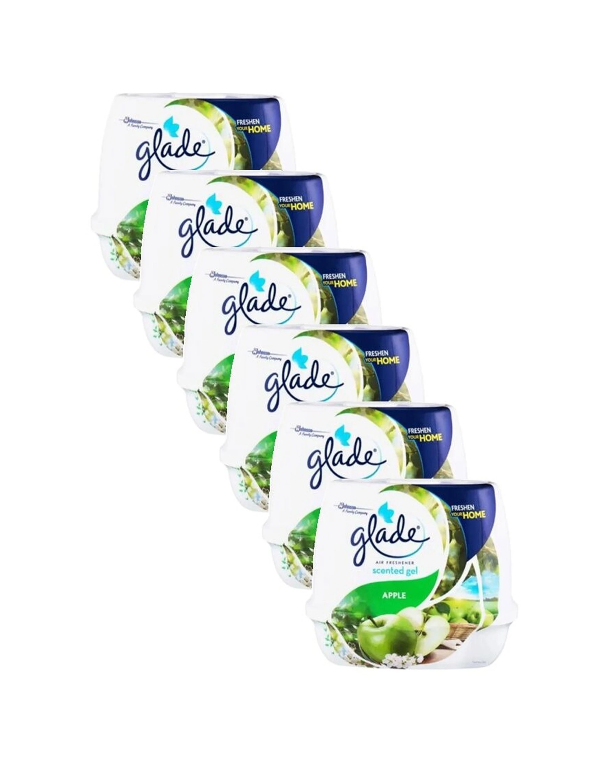 1 Glade 6PK Cone Scented Gel Air Freshener 180g Apple Scent - White, 1 of 2