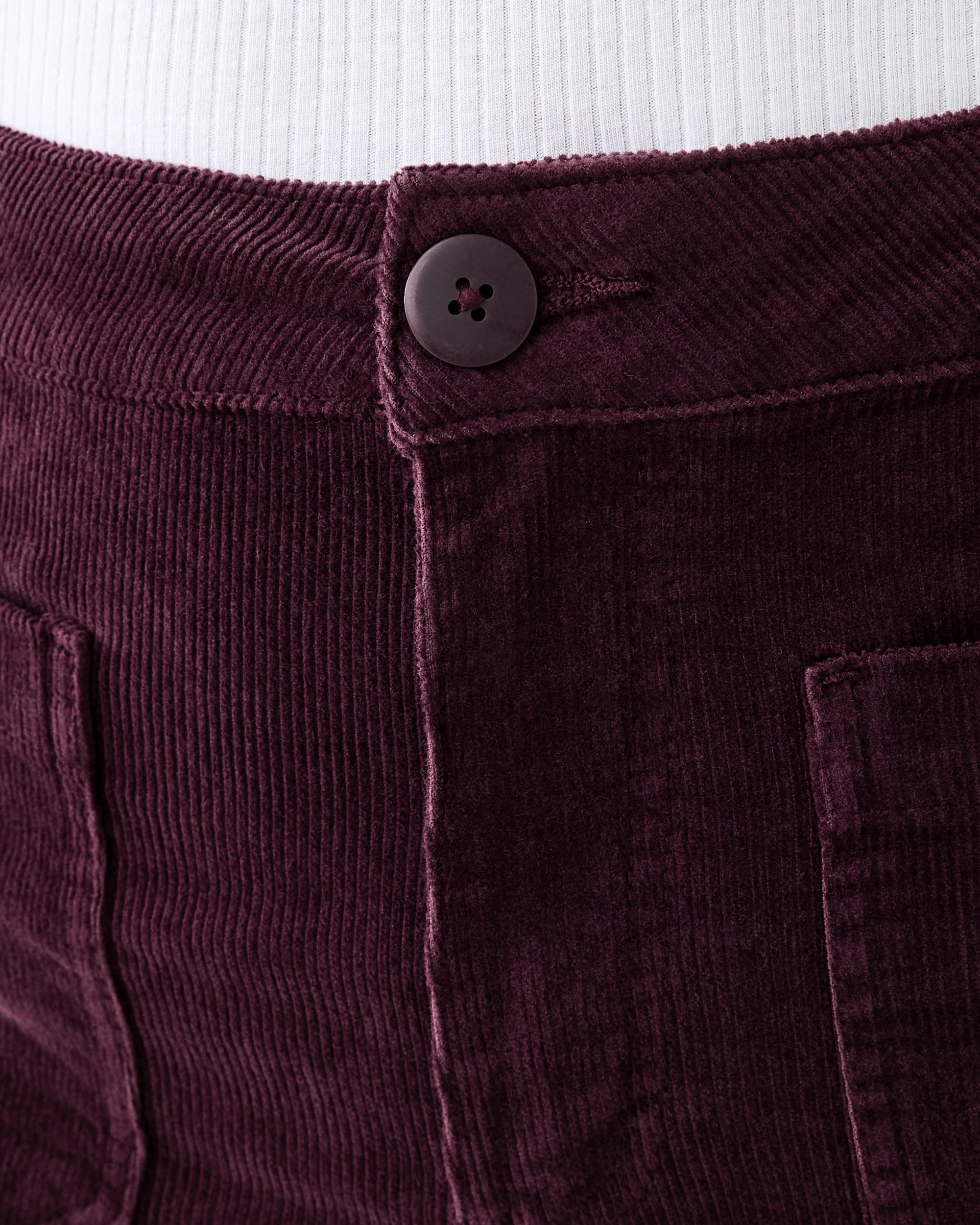 4 Pocket Front Wide Leg Corduroy Pants Fudge, 4 of 7