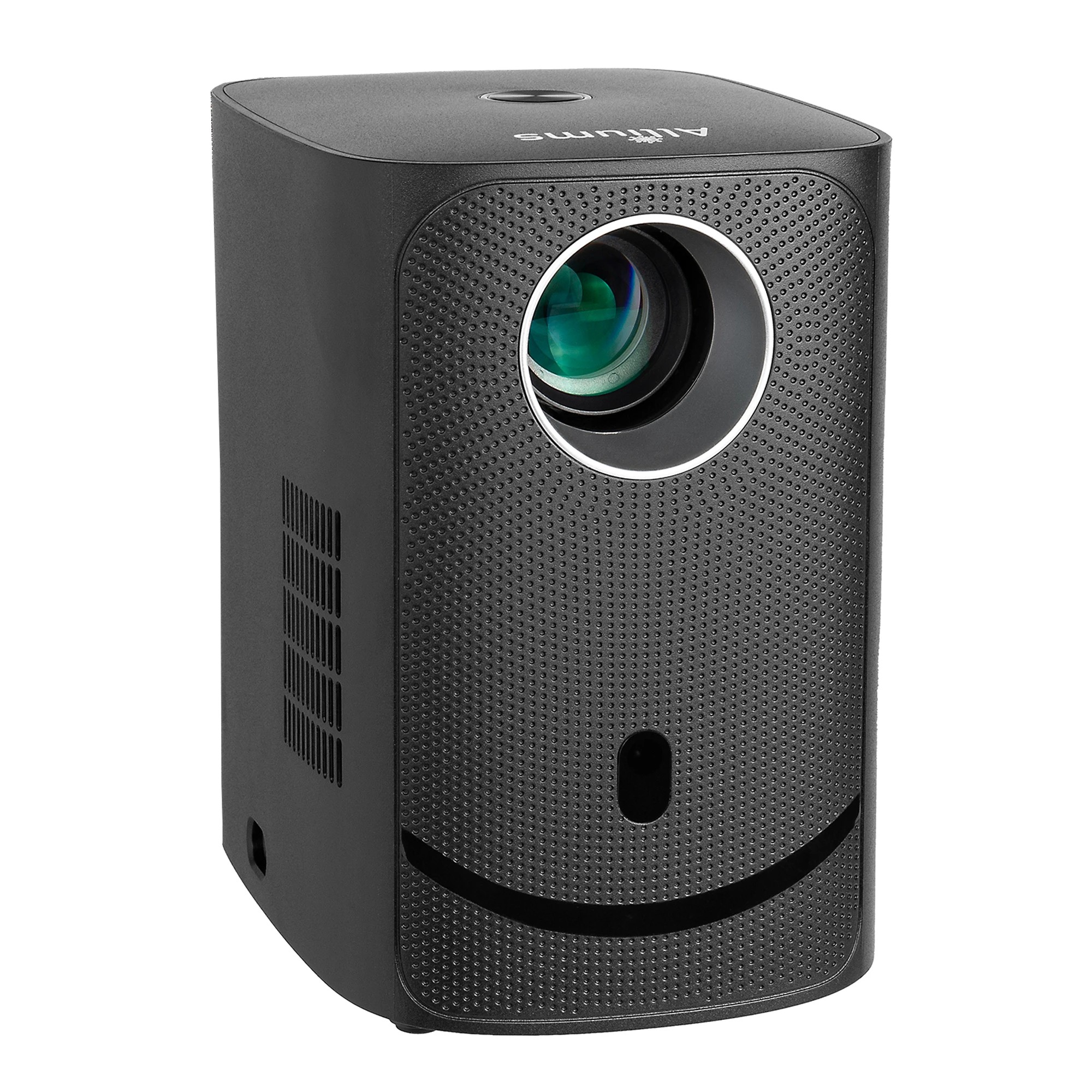 1 Alliums Projector Electric Focus HD 1080p Supported, 10,000:1 Contrast, HiFi Speaker, Bluetooth - Black, 1 of 1