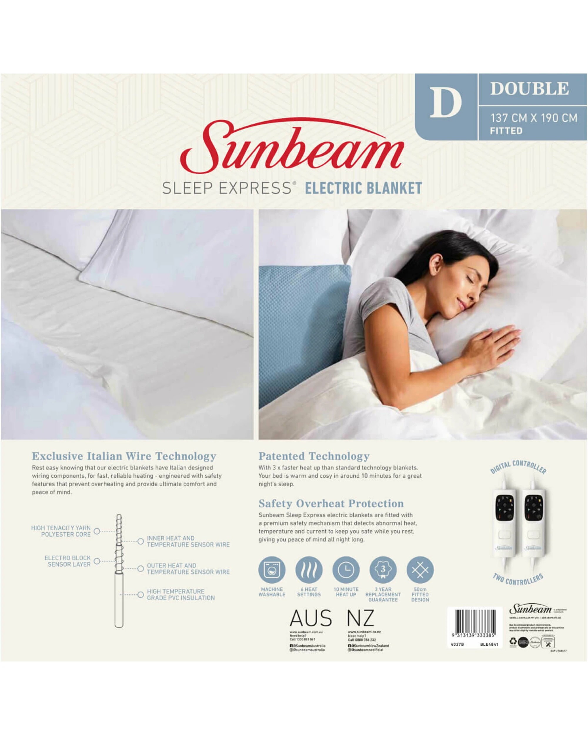 5 Sunbeam Sleep Express Double Electric Blanket, 5 of 5
