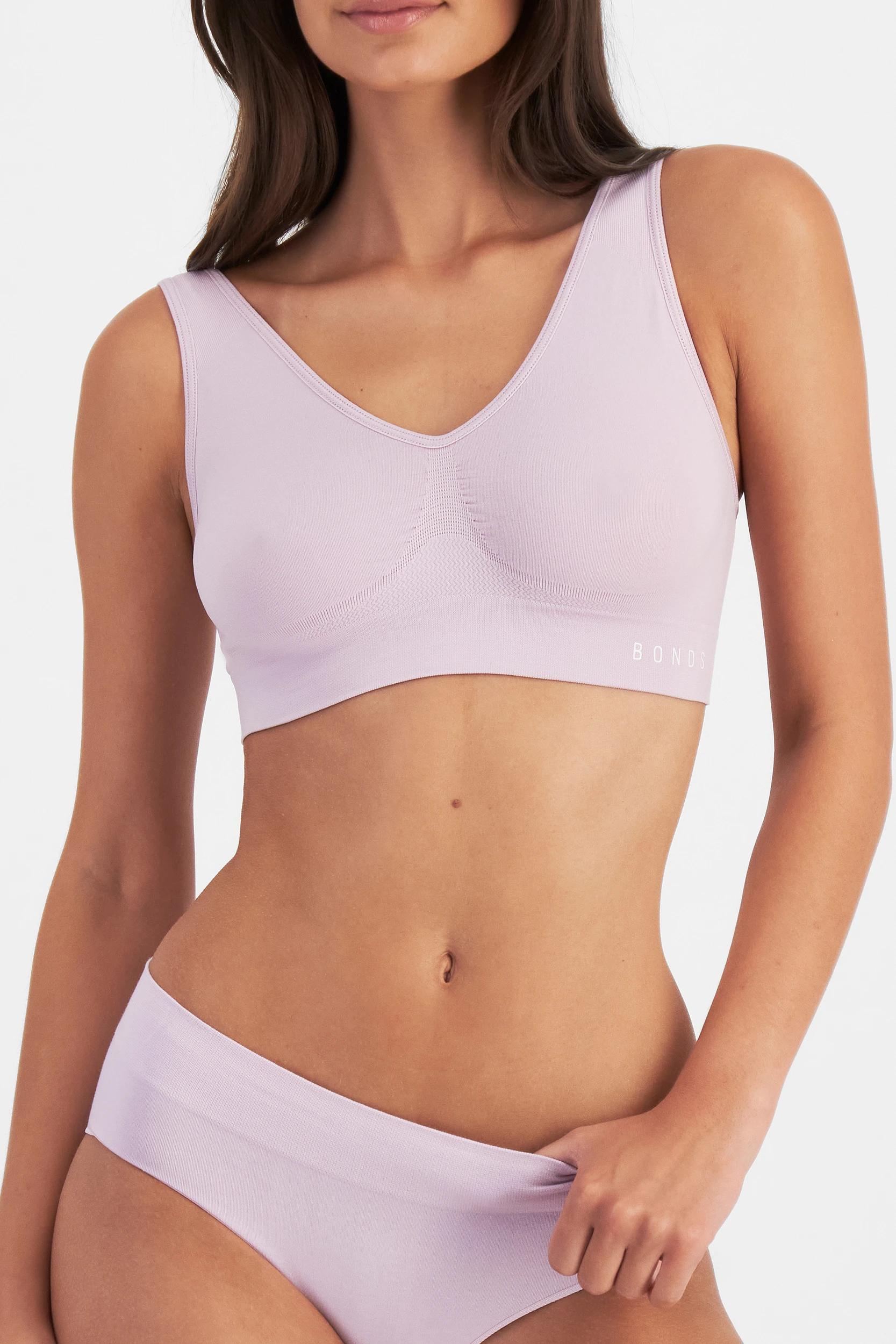 1 Bonds Seamless Comfy Crop Top VBE FROSTED MAUVE, 1 of 7