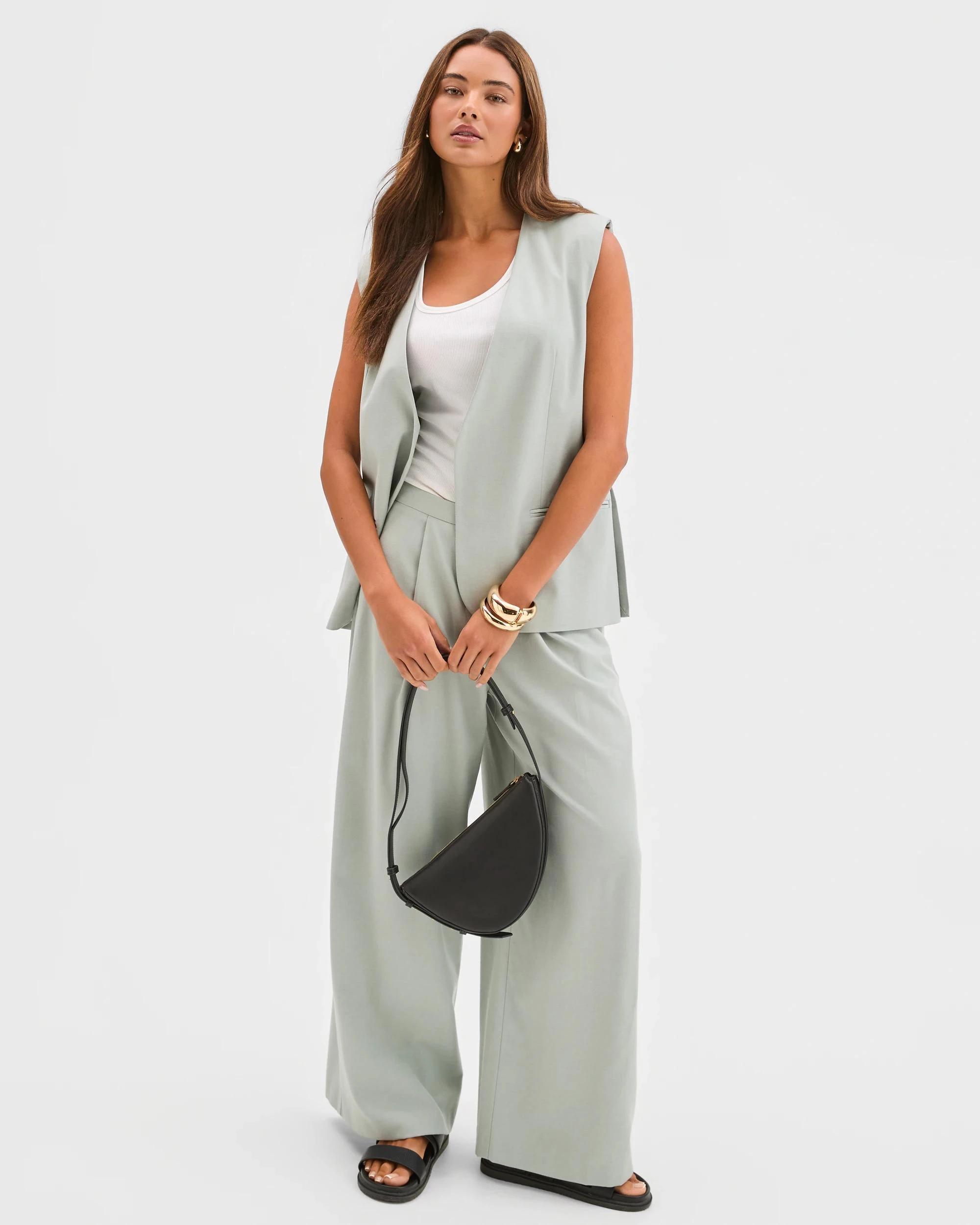 1 Lily Loves Oversized Vest SKY GREY, 1 of 7