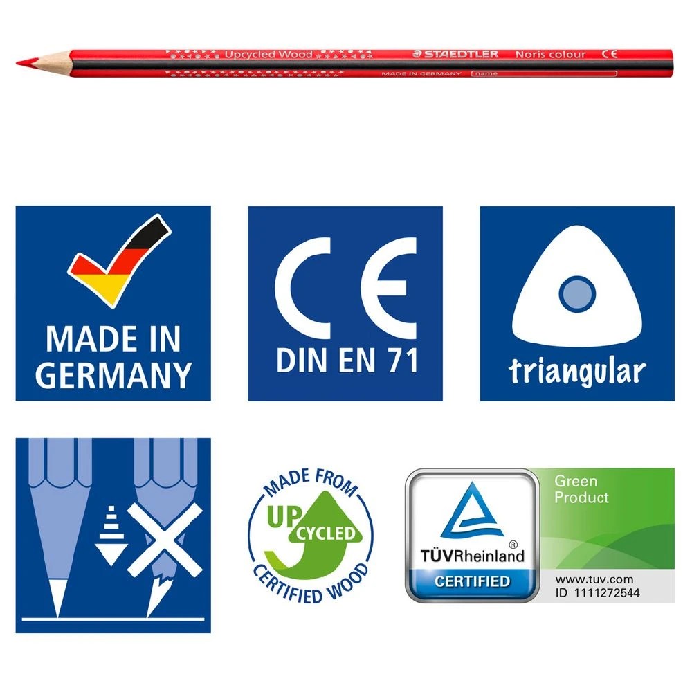 6 Staedtler Triangular Coloured Pencils Cup 108 Pieces, 6 of 7