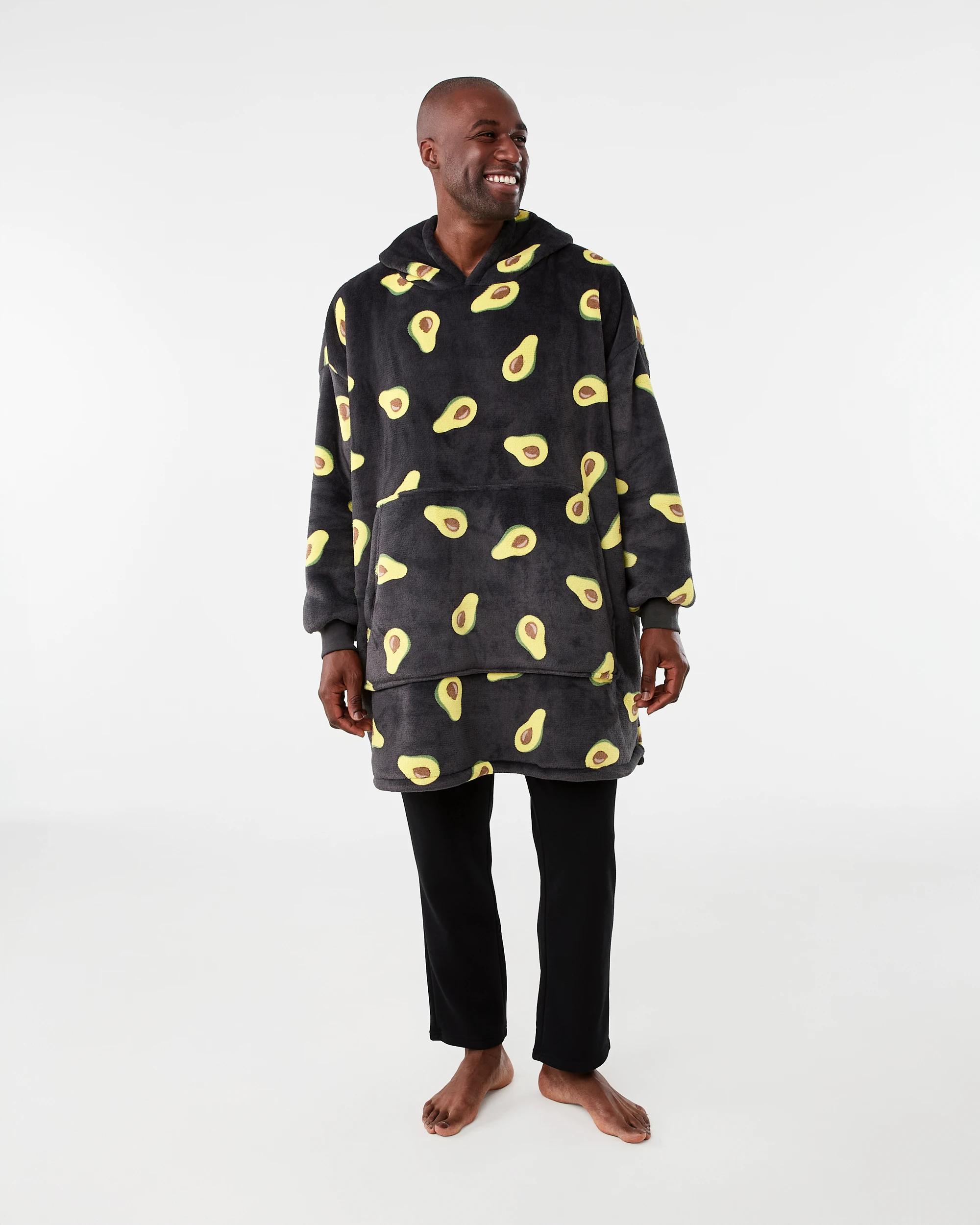 1 Print Pullover Gown Gry Avo La, 1 of 7