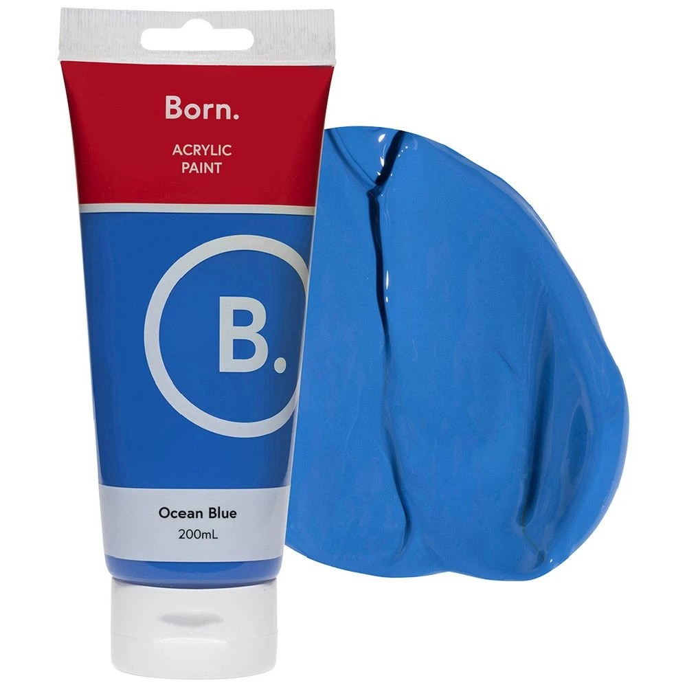 1 Born Acrylic Paint 200mL Ocean Blue, 1 of 3