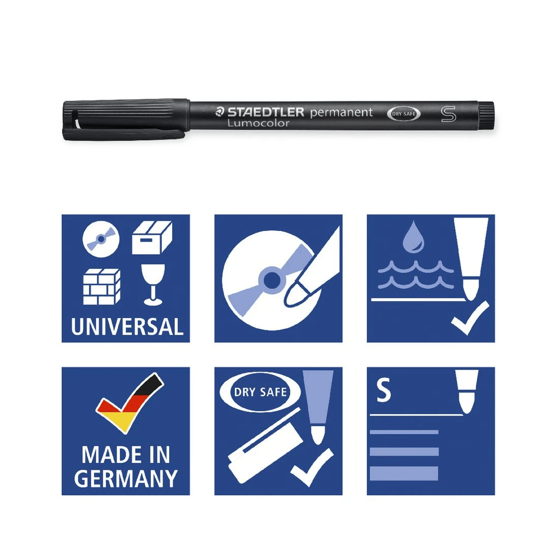 5 Staedtler Lumocolor Super Fine Permanent Marker Green, 5 of 6