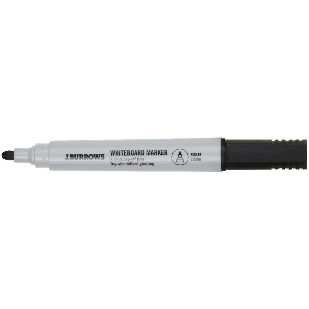 3 J.Burrows Whiteboard Markers Bullet Black 12 Pack, 3 of 4