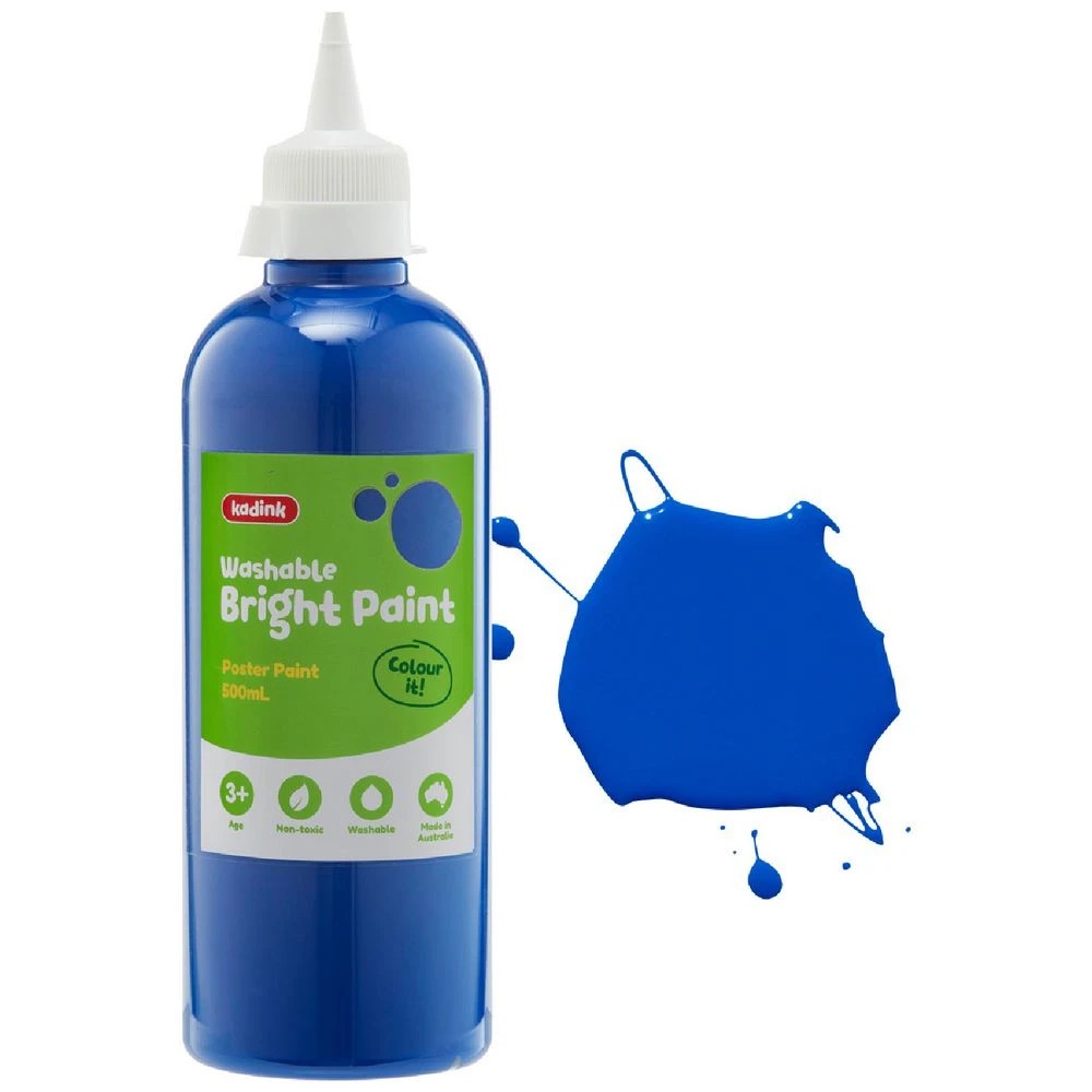 1 Kadink Washable Bright Poster Paint 500mL Dark Blue, 1 of 2