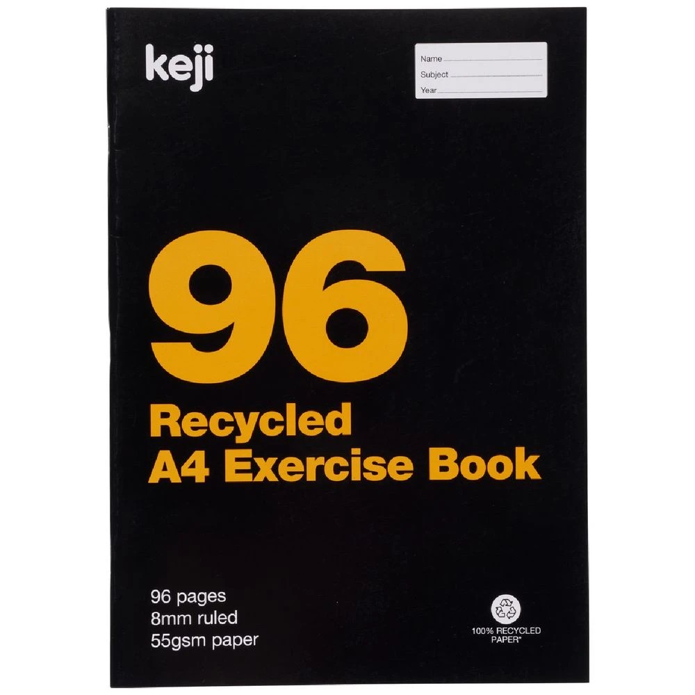 3 Keji A4 55gsm 8mm Ruled Exercise Book 96 Page, 3 of 3