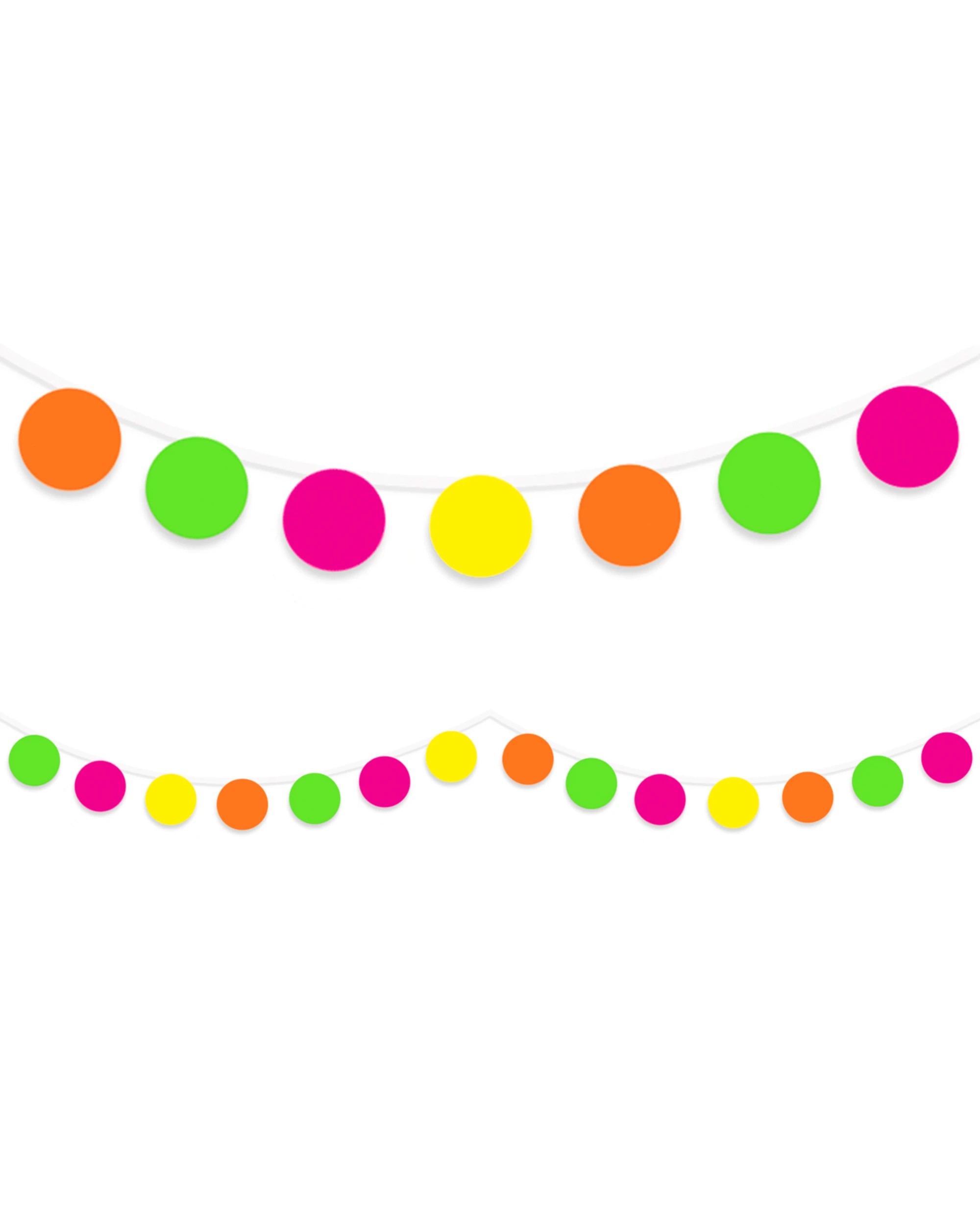 1 Artwrap Mini Neon UV Party Circles Banner 3m - Assorted, 1 of 3