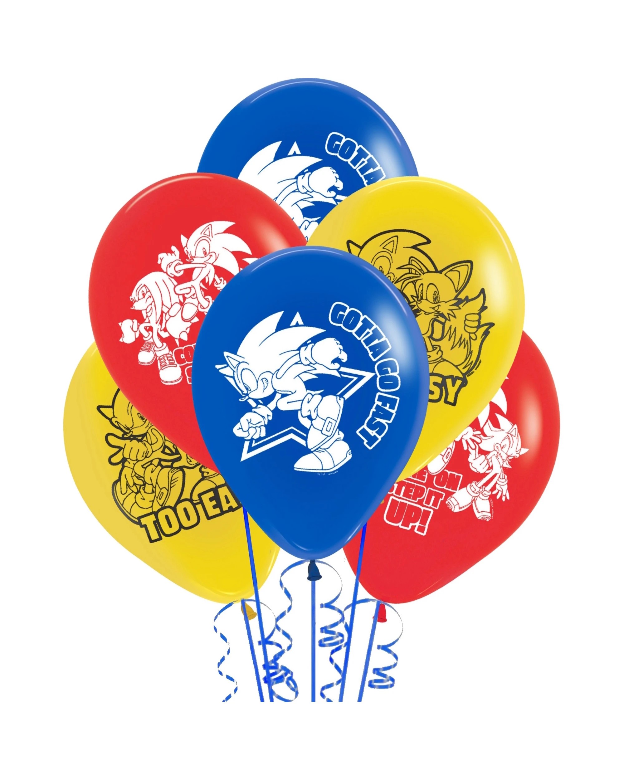 1 Sonic The Hedgehog Balloons Pack of 6 - Multi, 1 of 1