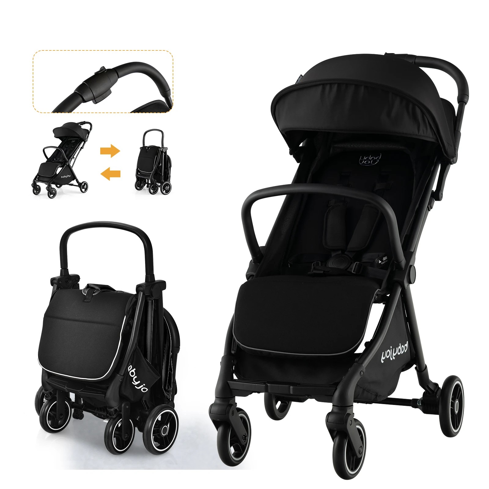 2 Costway Portable Stroller Baby Pram Adjustable Pushchair, 2 of 6
