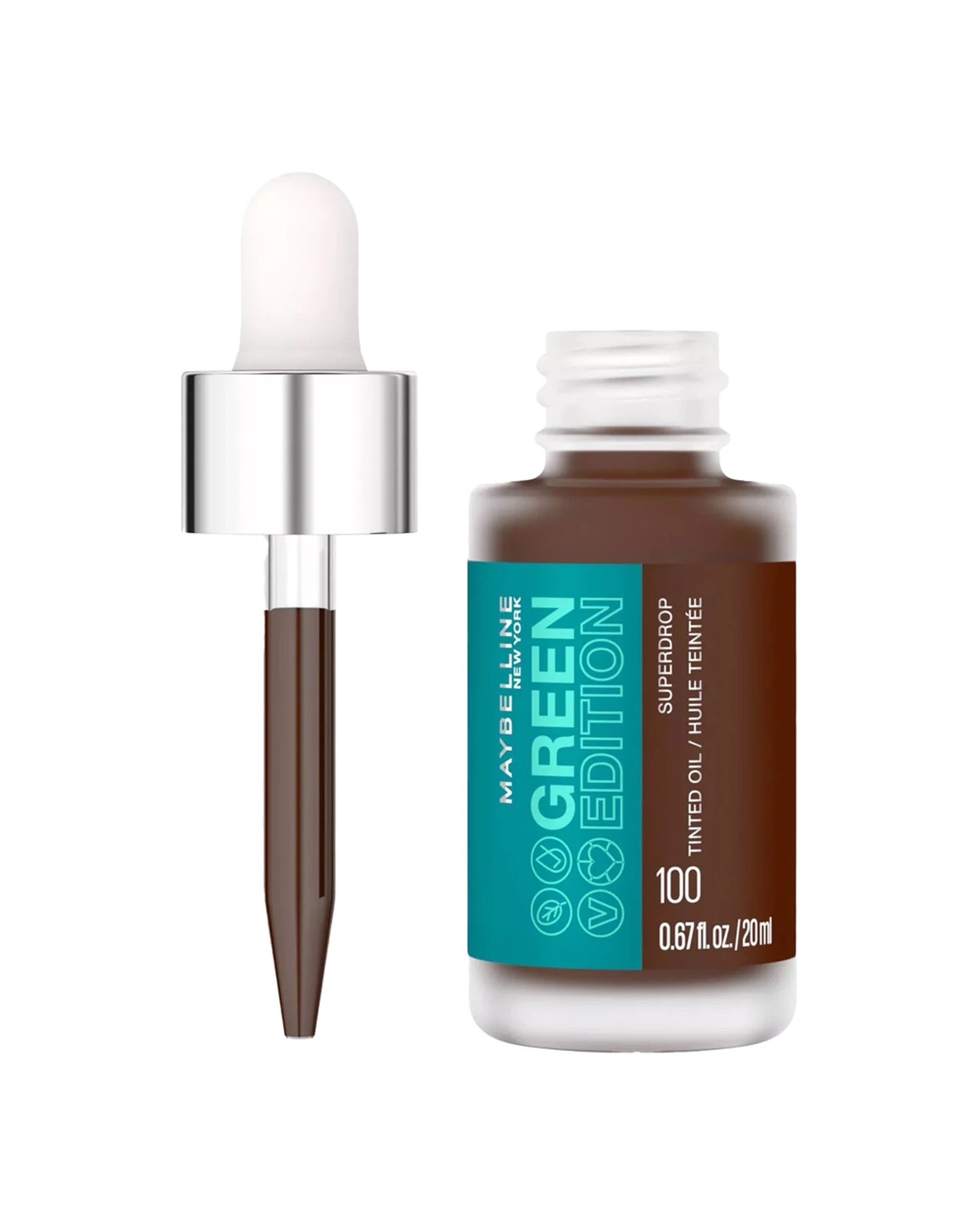 1 Maybelline Green Edition Superdrop Tinted Oil 20ml Shade 100, 1 of 1