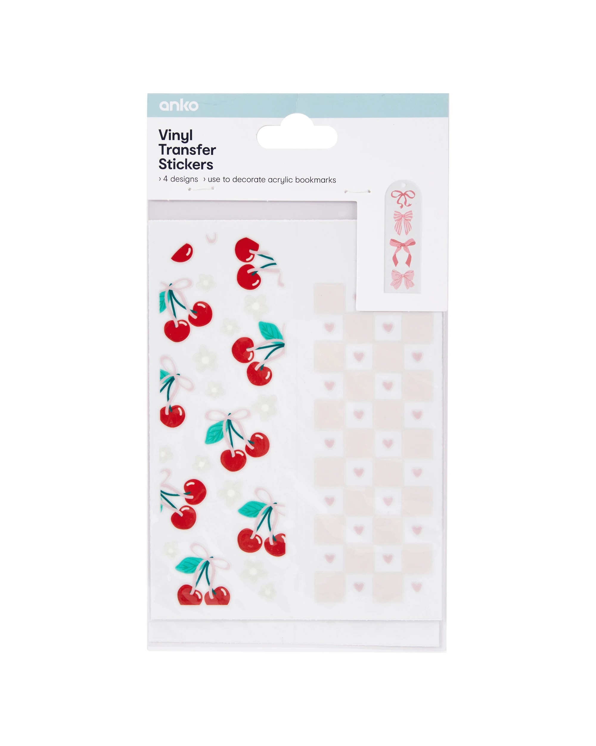 1 4 Piece Vinyl Transfer Stickers - Bookmarks, 1 of 3